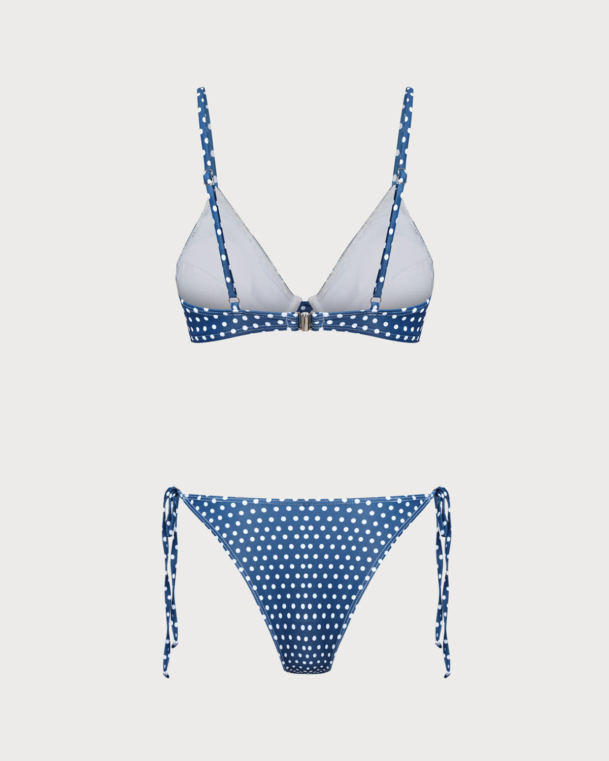 Mavi Polka Dot Balenli Bikini Takımı