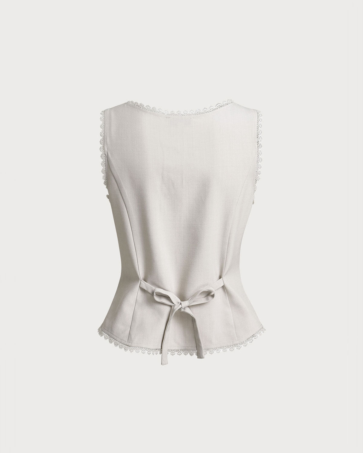 Kayısı Tekne Yaka Düğmeli Yelek