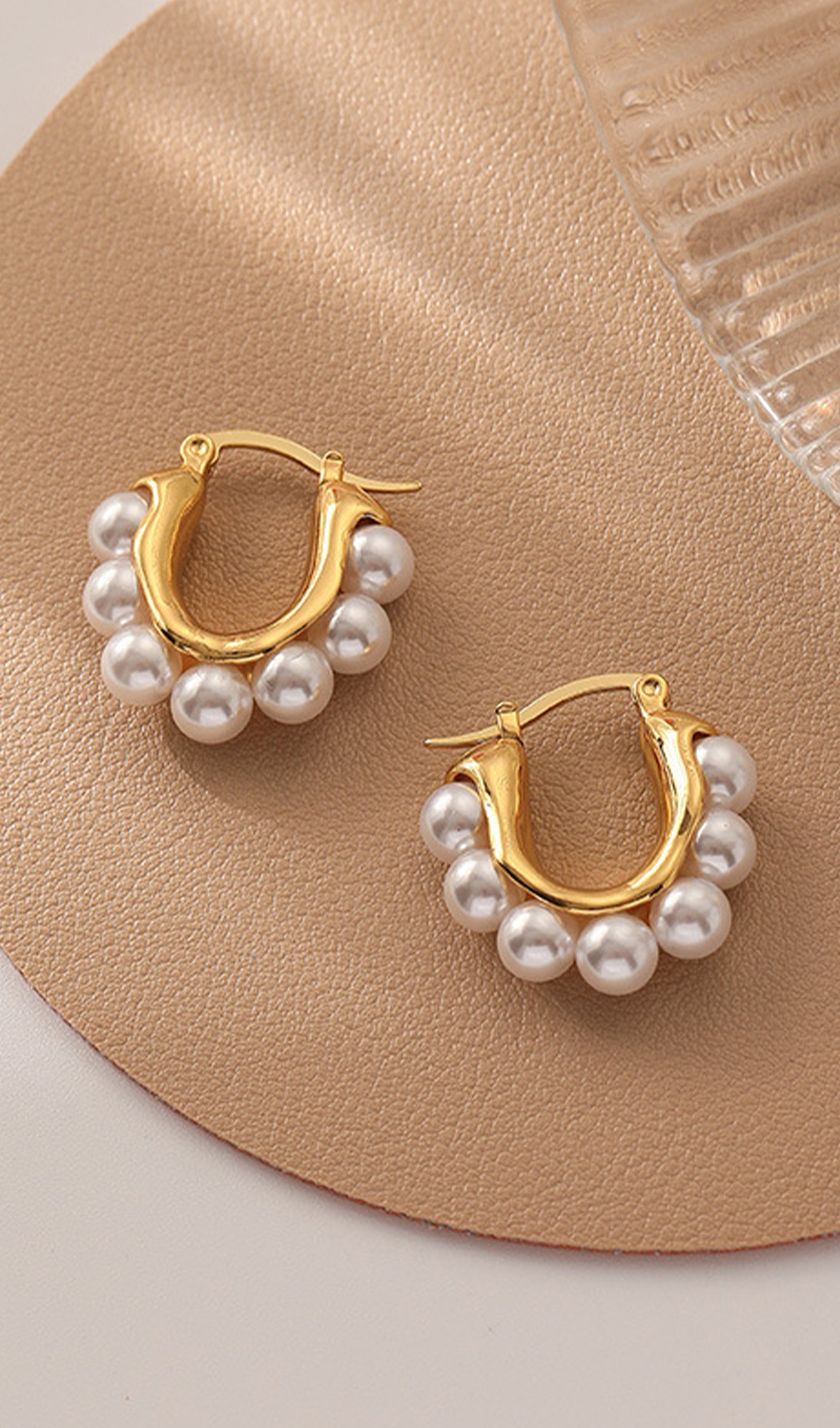 Vintage İnci Halka Küpeler