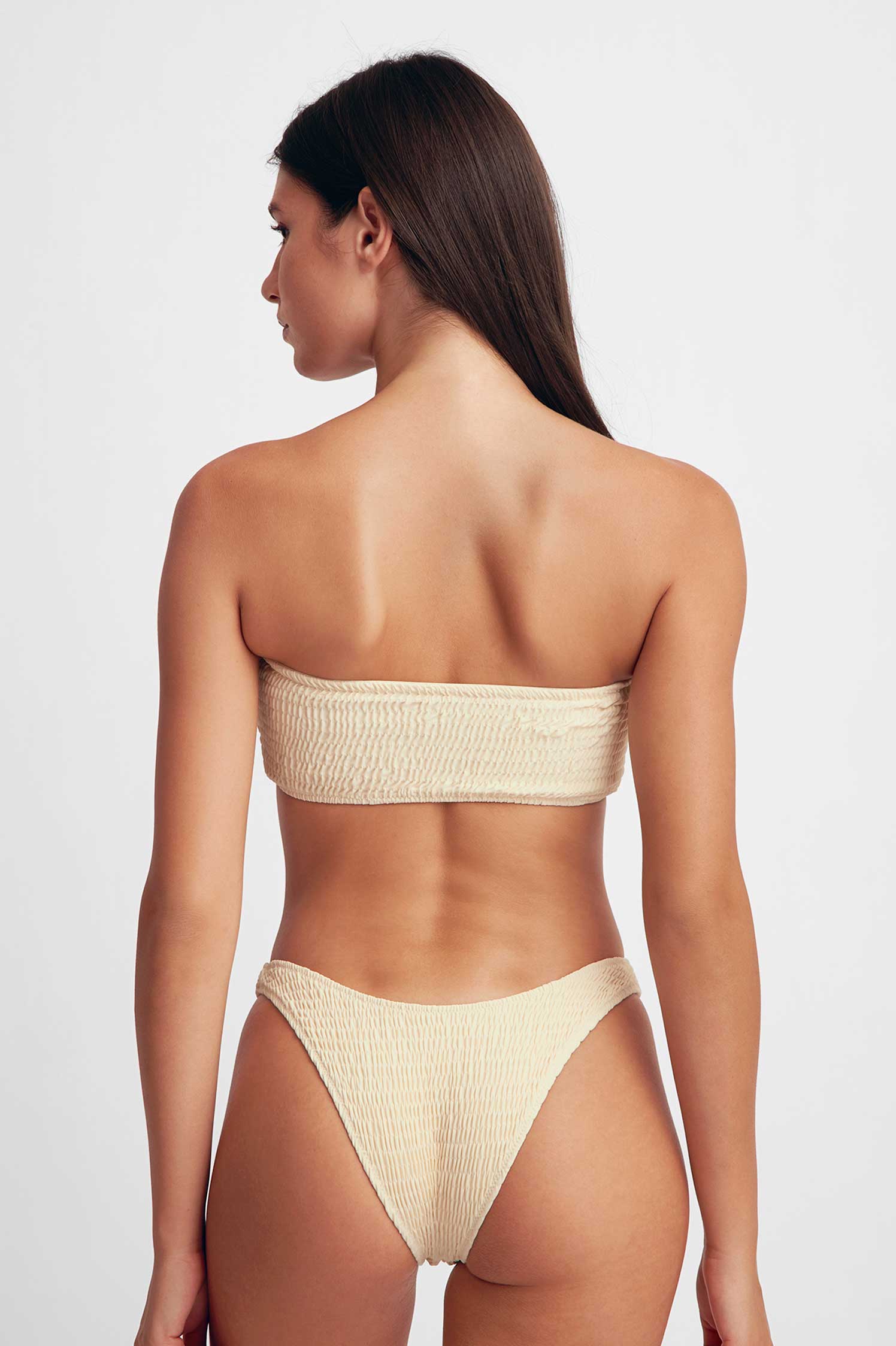 Shelby Bantlı Üst / Fildişi Sahili Smocked