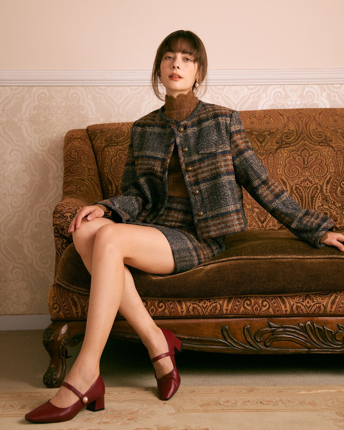 Çizgili Düğmeli Ceket