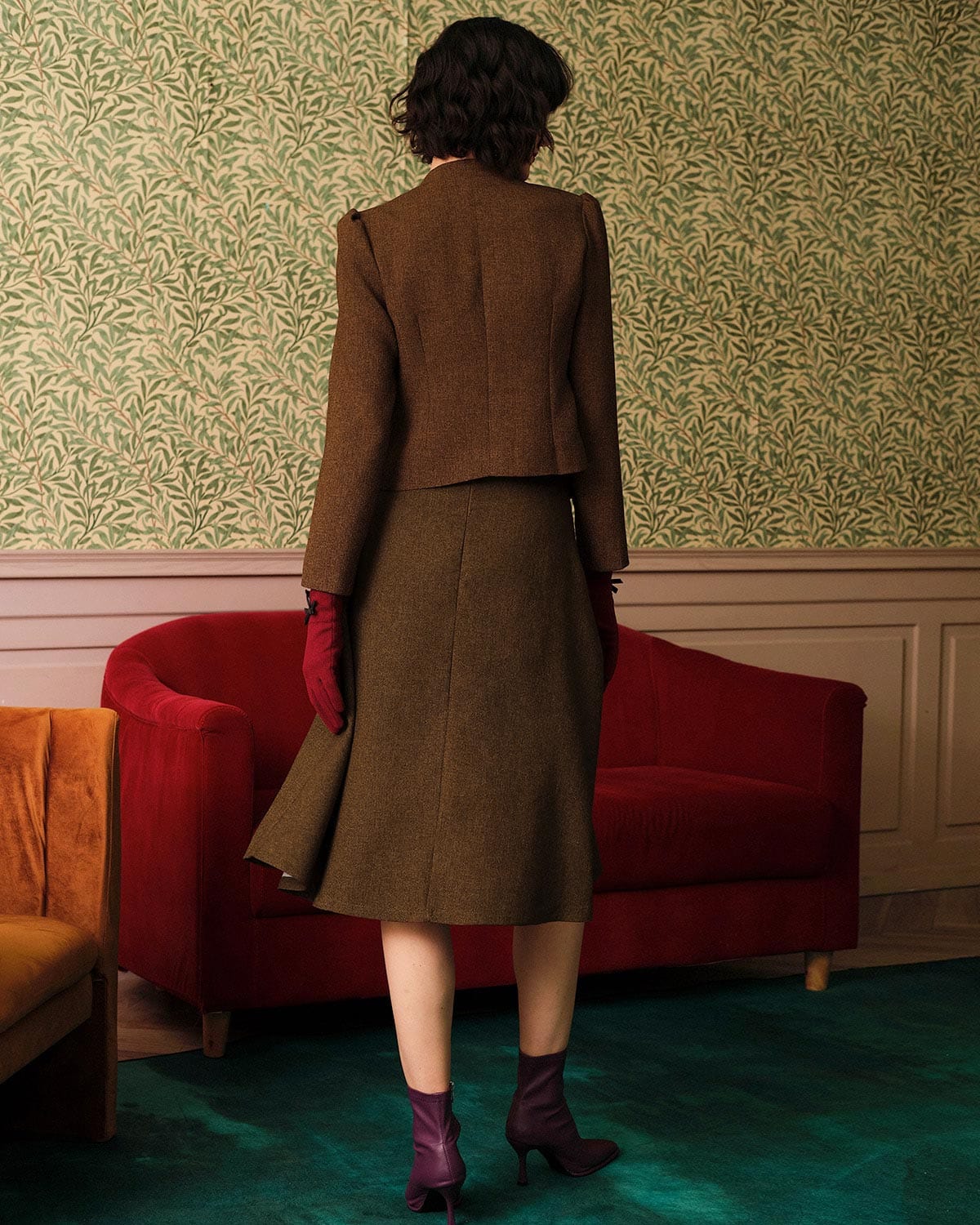 Retro Düğmeli Tüvit Ceket