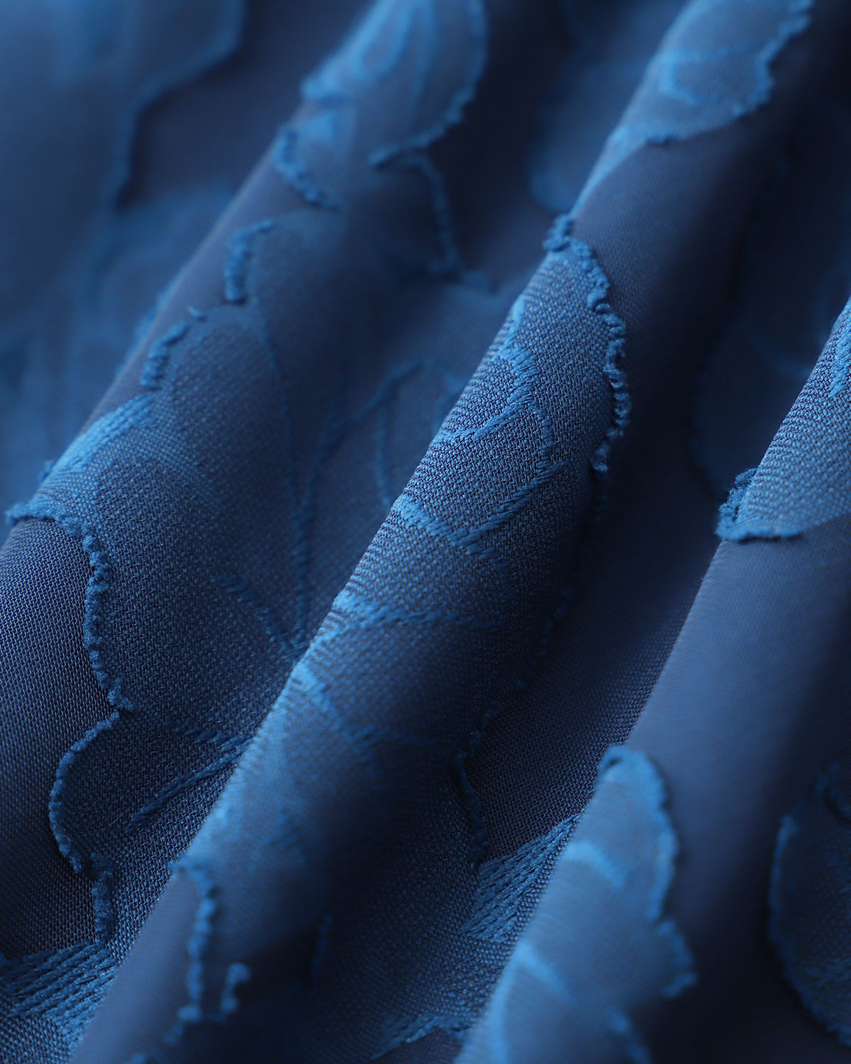 Lacivert Jakarlı Slip Sırtı Açık Maksi Elbise