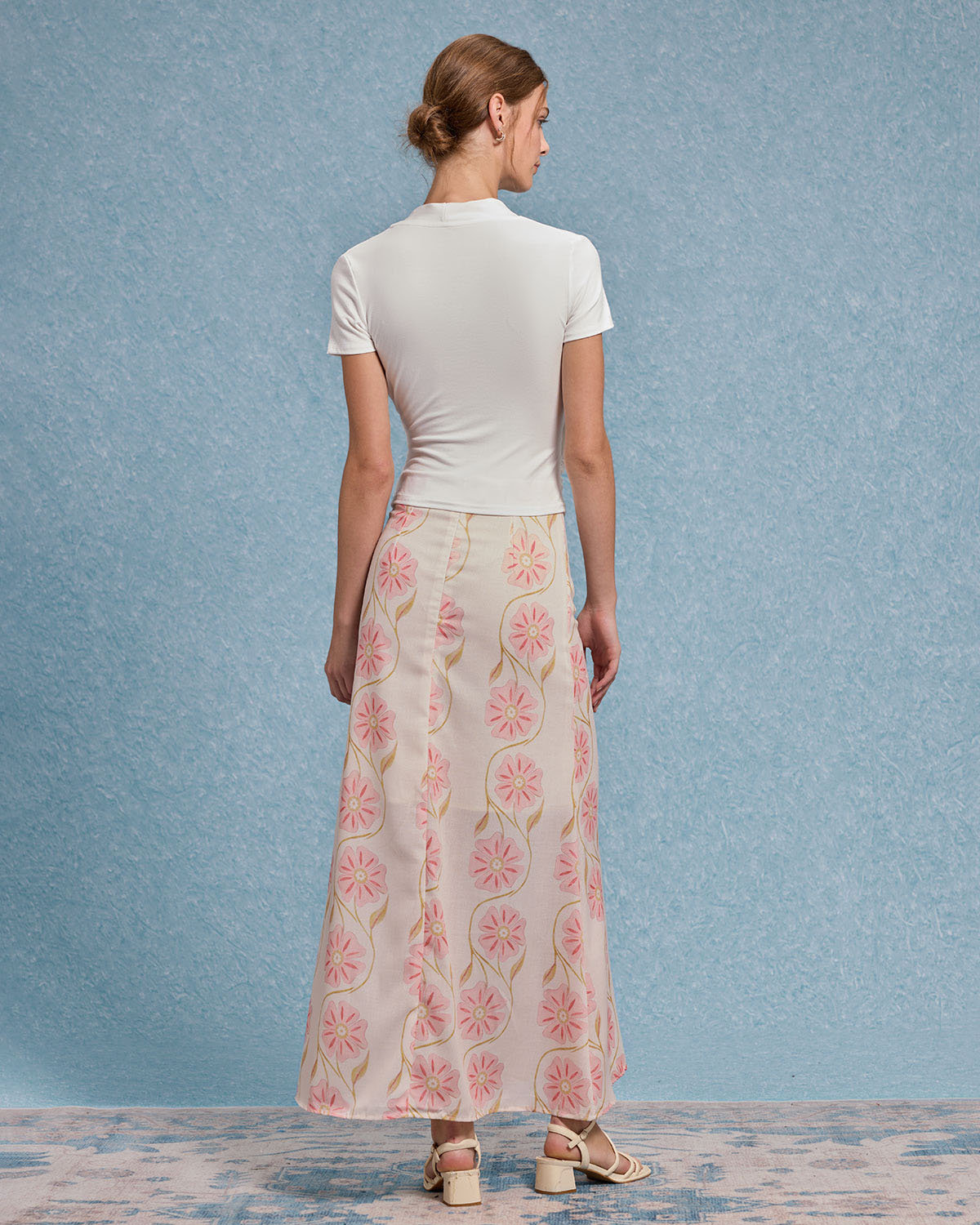 Beyaz Buruşuk İnce Örgü Tişört