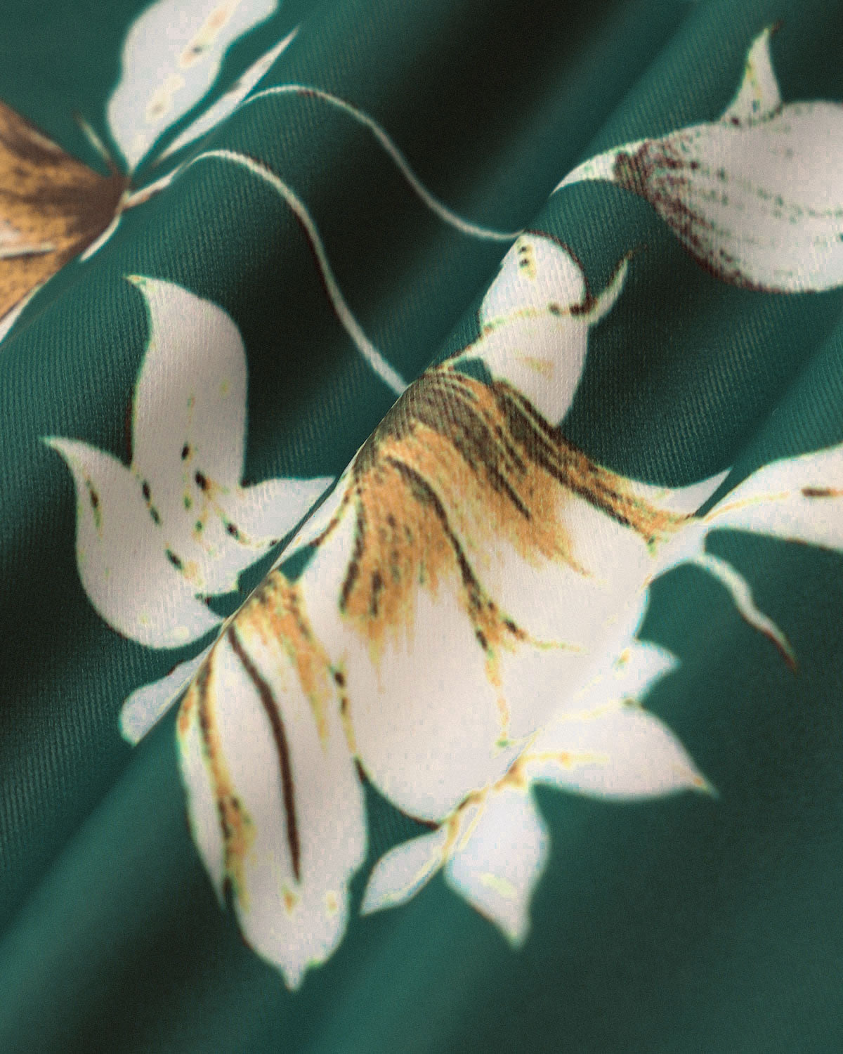 Yeşil Çiçekli Sırtı Açık Tek Parça Mayo