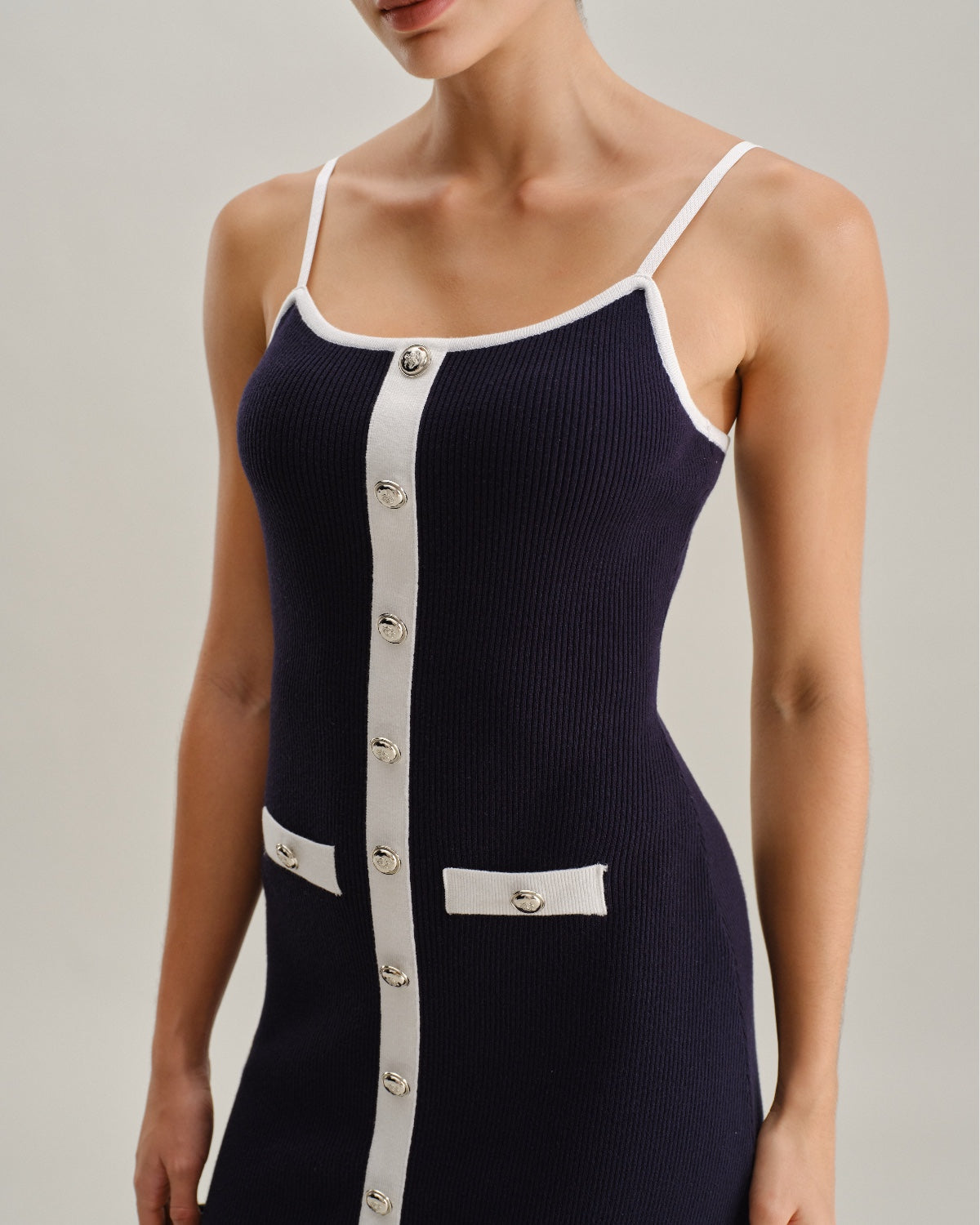 Mavi Kolsuz Mini Elbise