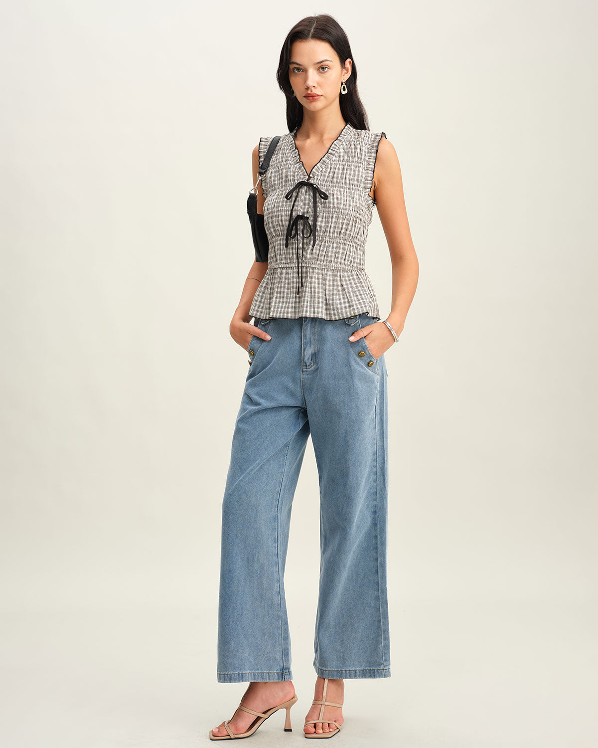 Siyah Kareli Fiyonklu Atlet