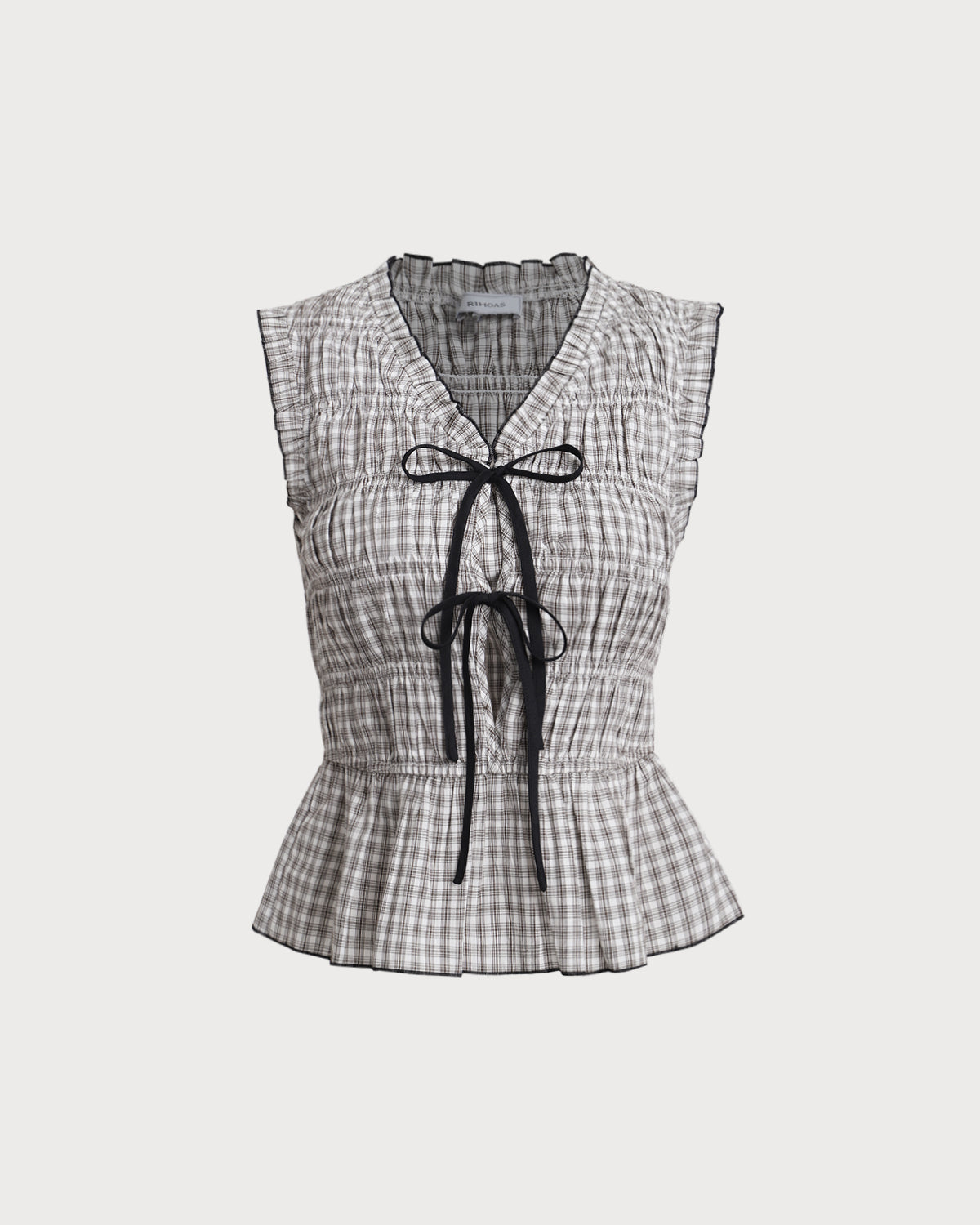 Siyah Kareli Fiyonklu Atlet