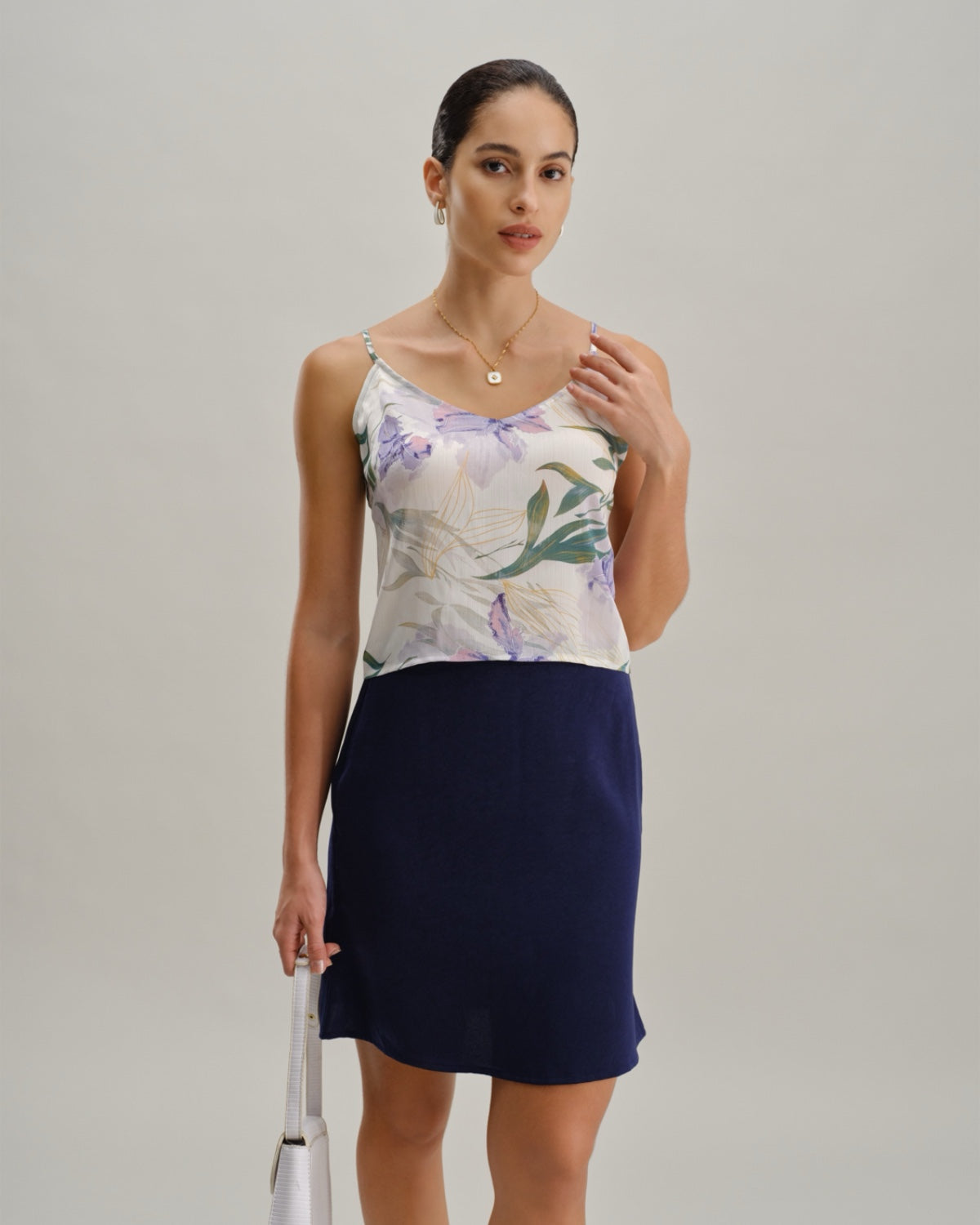 Yeşil Çiçekli Sırtı Açık Atlet