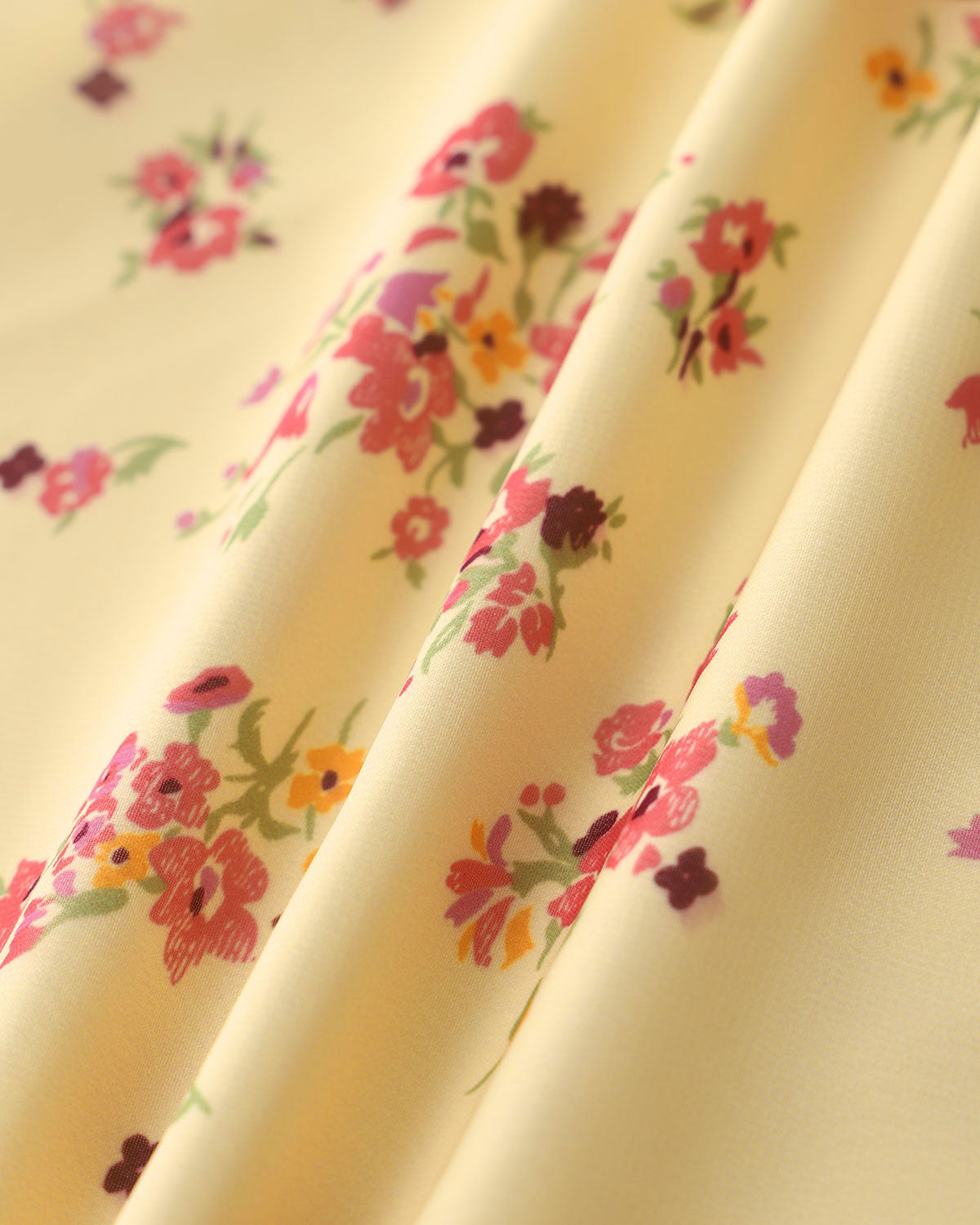 Sarı Çiçekli Volanlı Kolsuz Mini Elbise