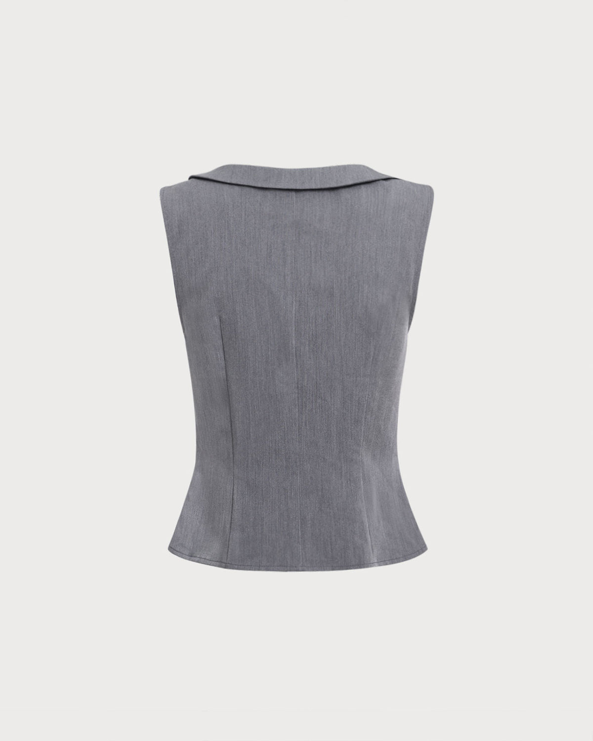 Gri Yaka Düğmeli Tank Top