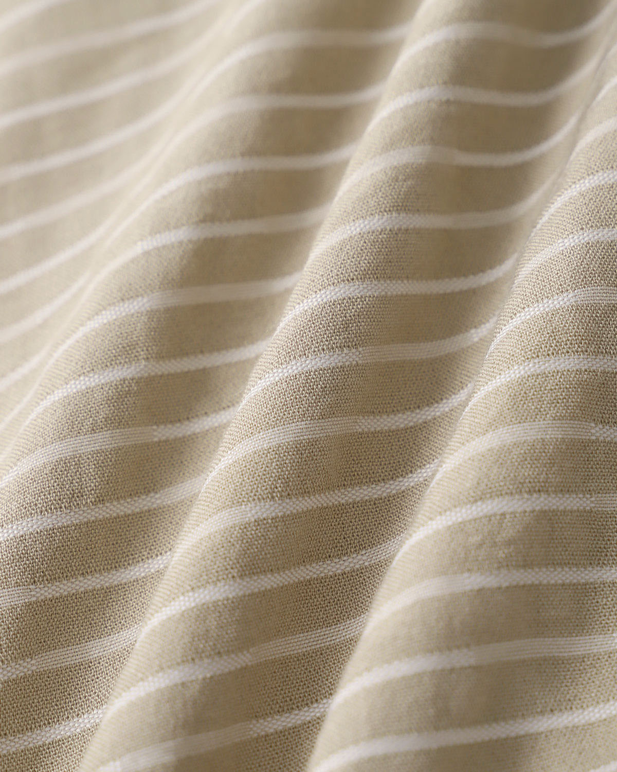 Haki Çizgili V Yaka Kolsuz Maksi Elbise