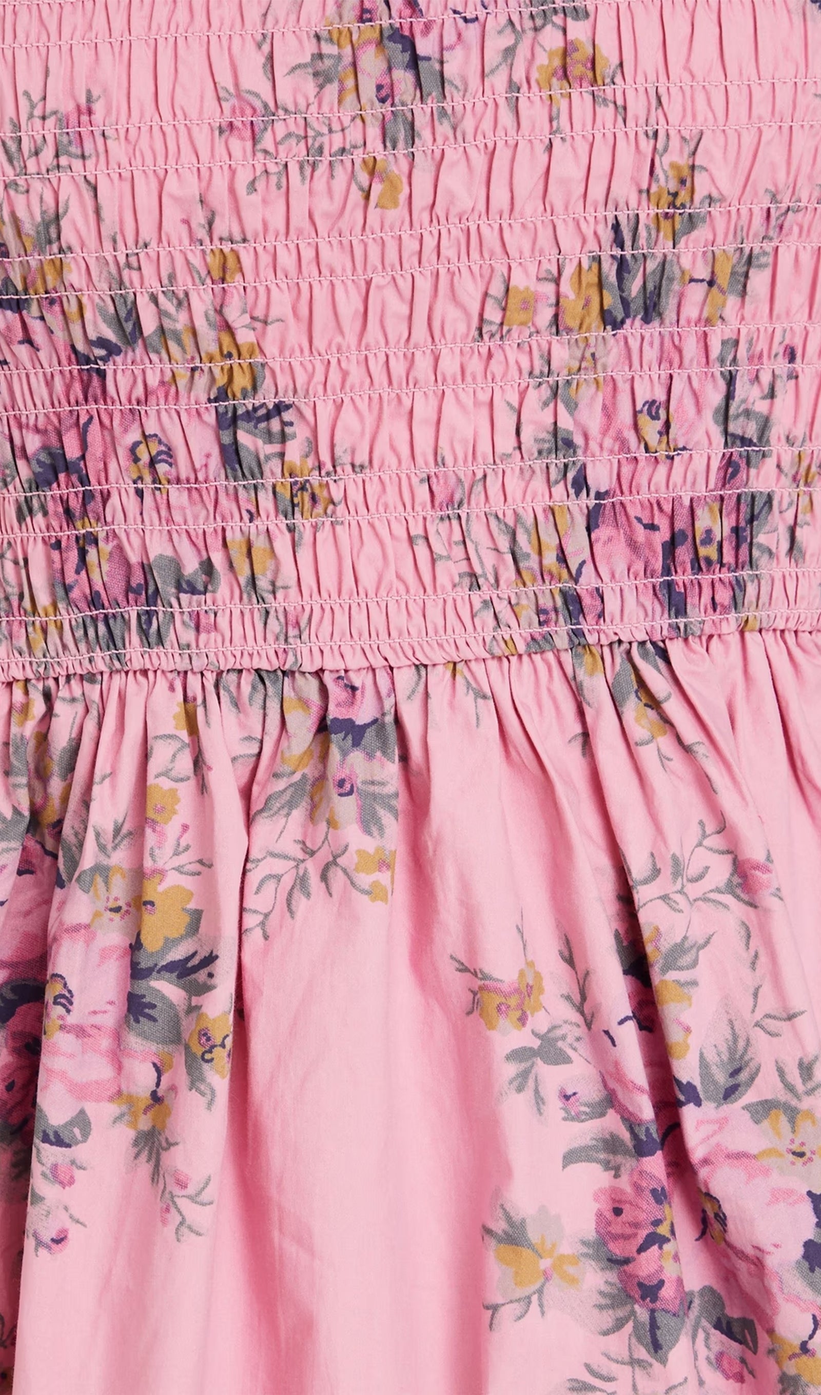 Çiçek Desenli Pamuklu Mini Elbise