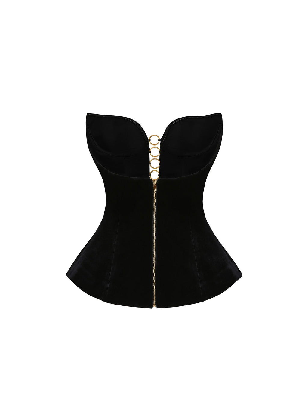 NYXEN Siyah Kadife Halka Detaylı Takım