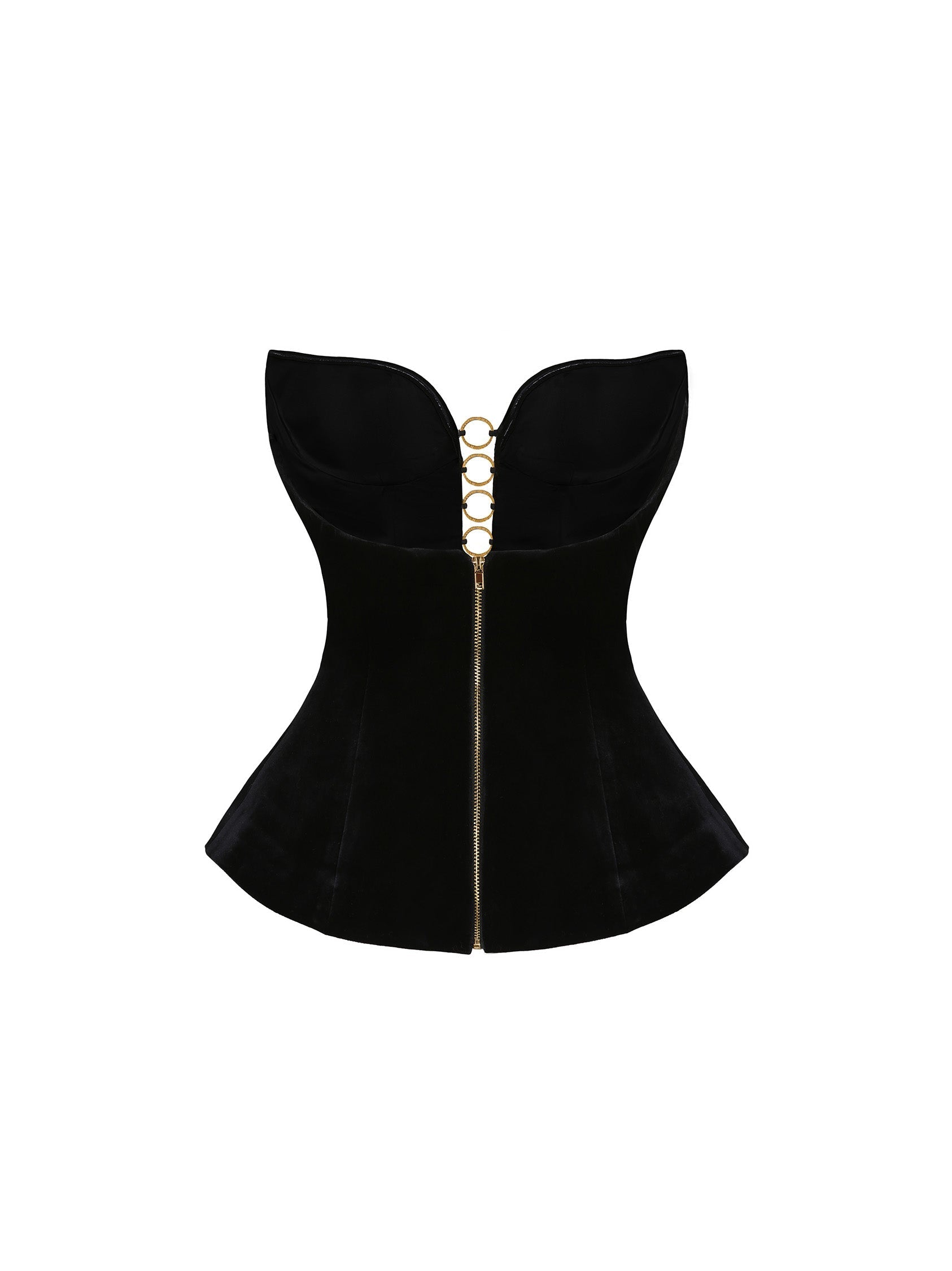 NYXEN Siyah Kadife Halka Detaylı Takım