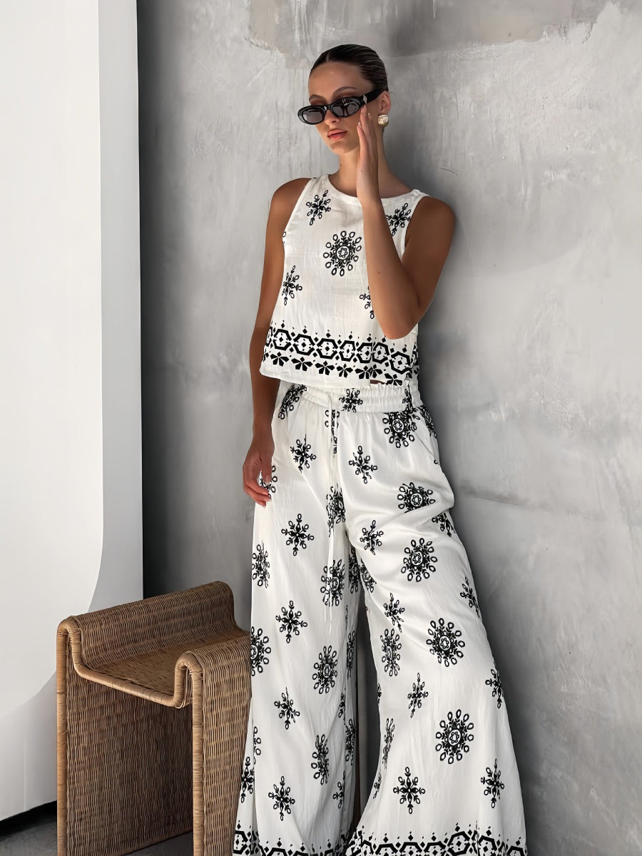 Geometrik Pantolon Takımı