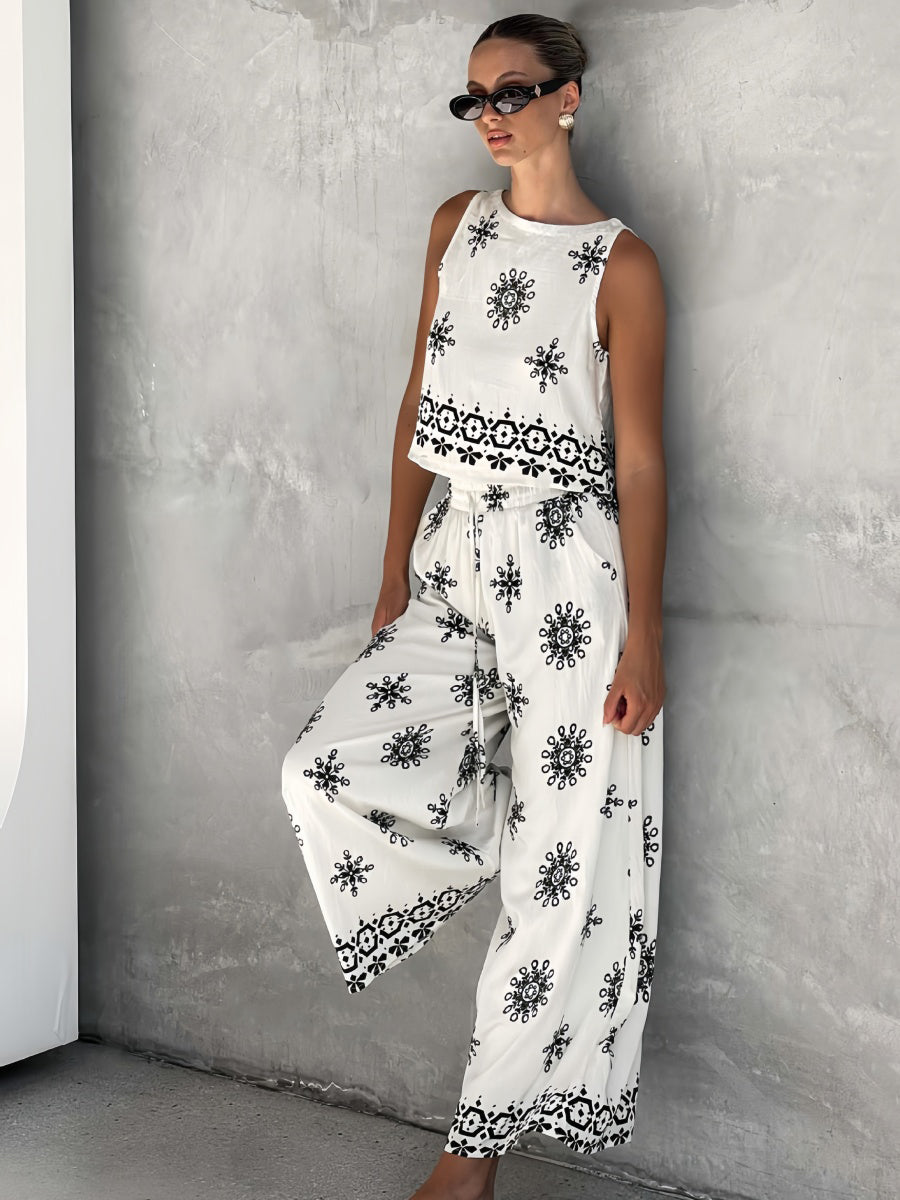 Geometrik Pantolon Takımı