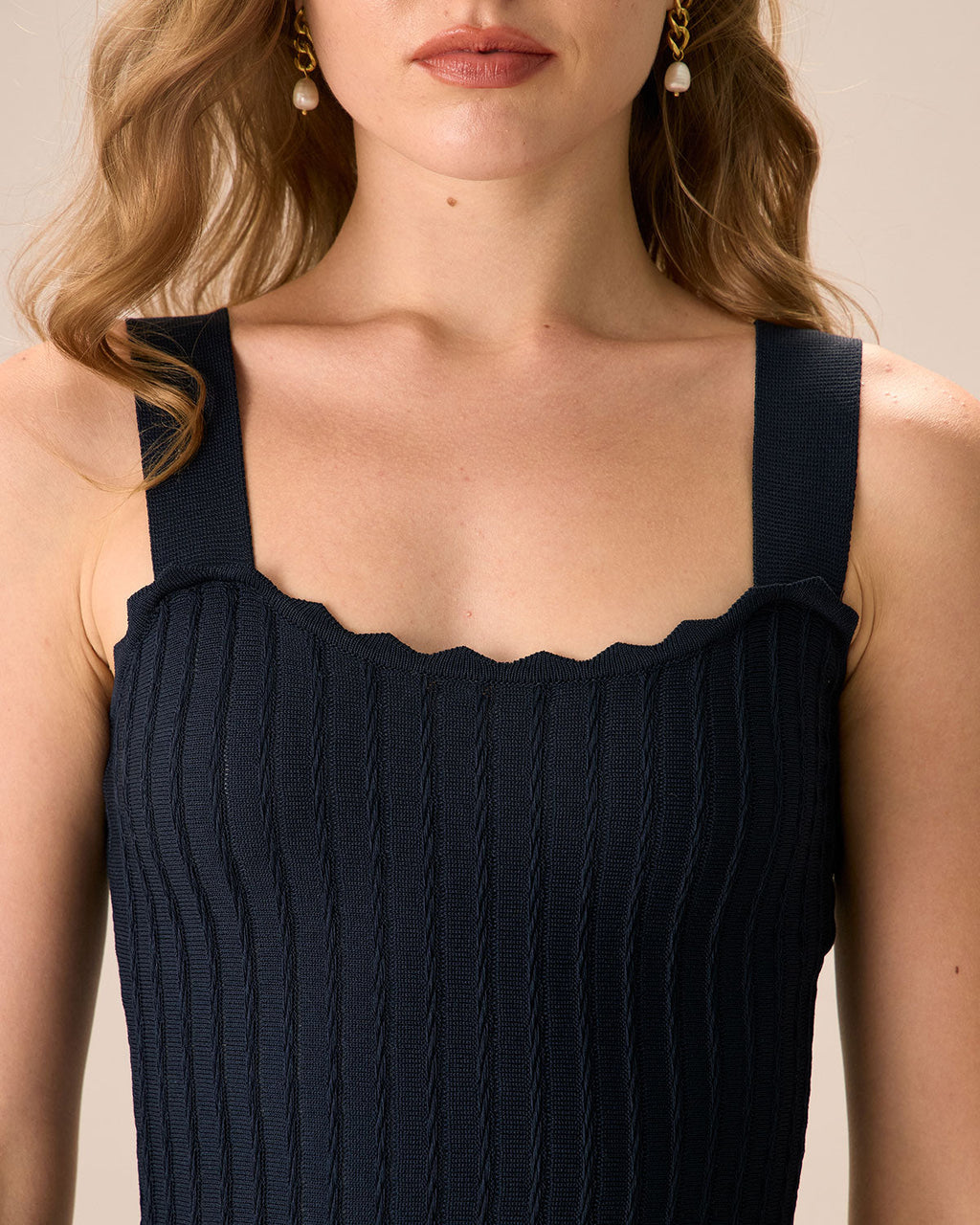 Kadın Lacivert Örme Kazak Elbise