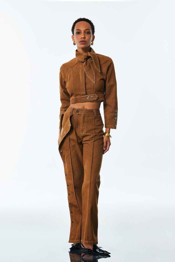 TIERRA Düğme Detaylı Kruvaze Yaka Takım