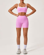 Pembe Kontrast Yoga Atleti