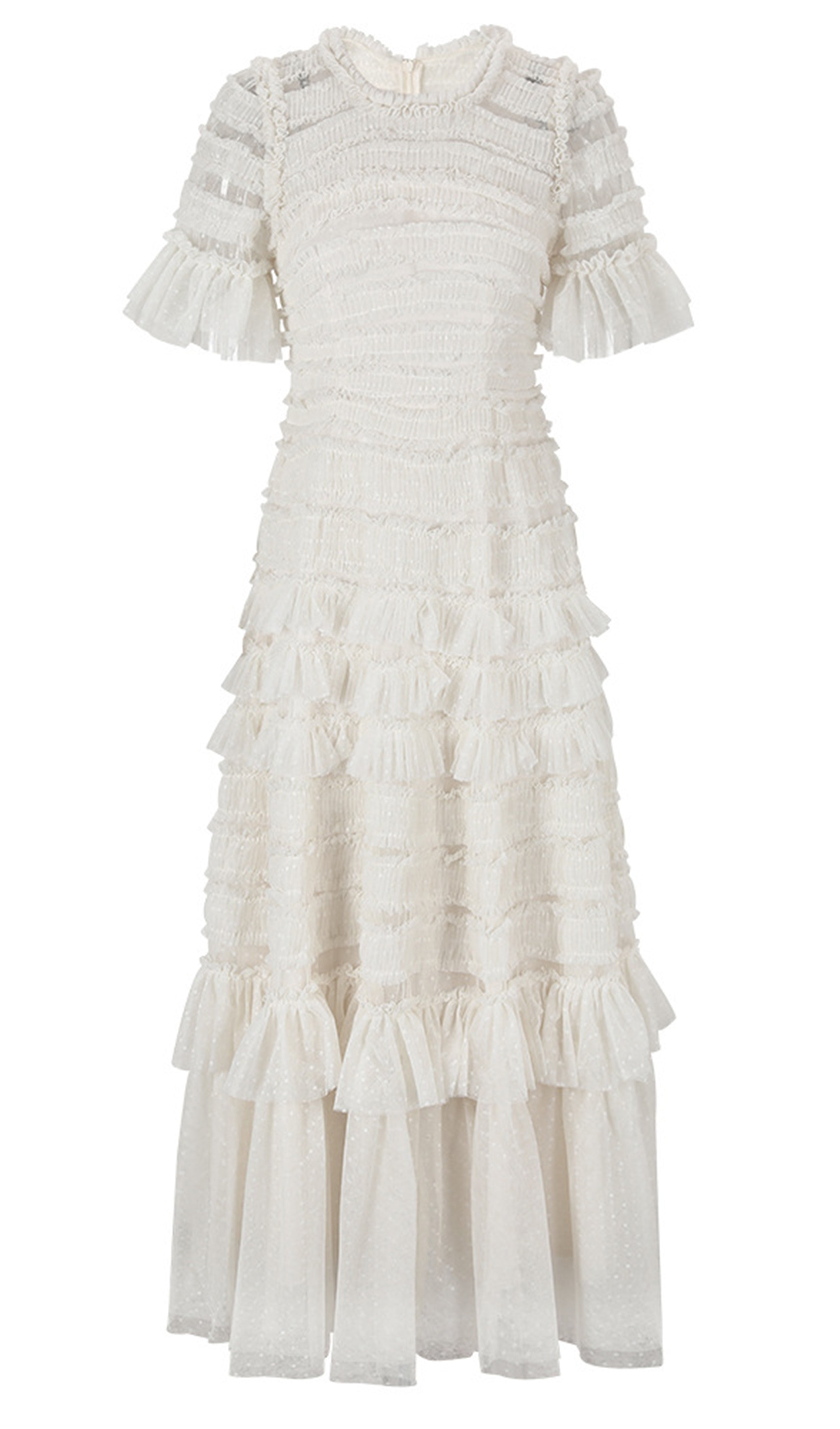 Sevgililer Günü Tül Fileli Volanlı Elbise