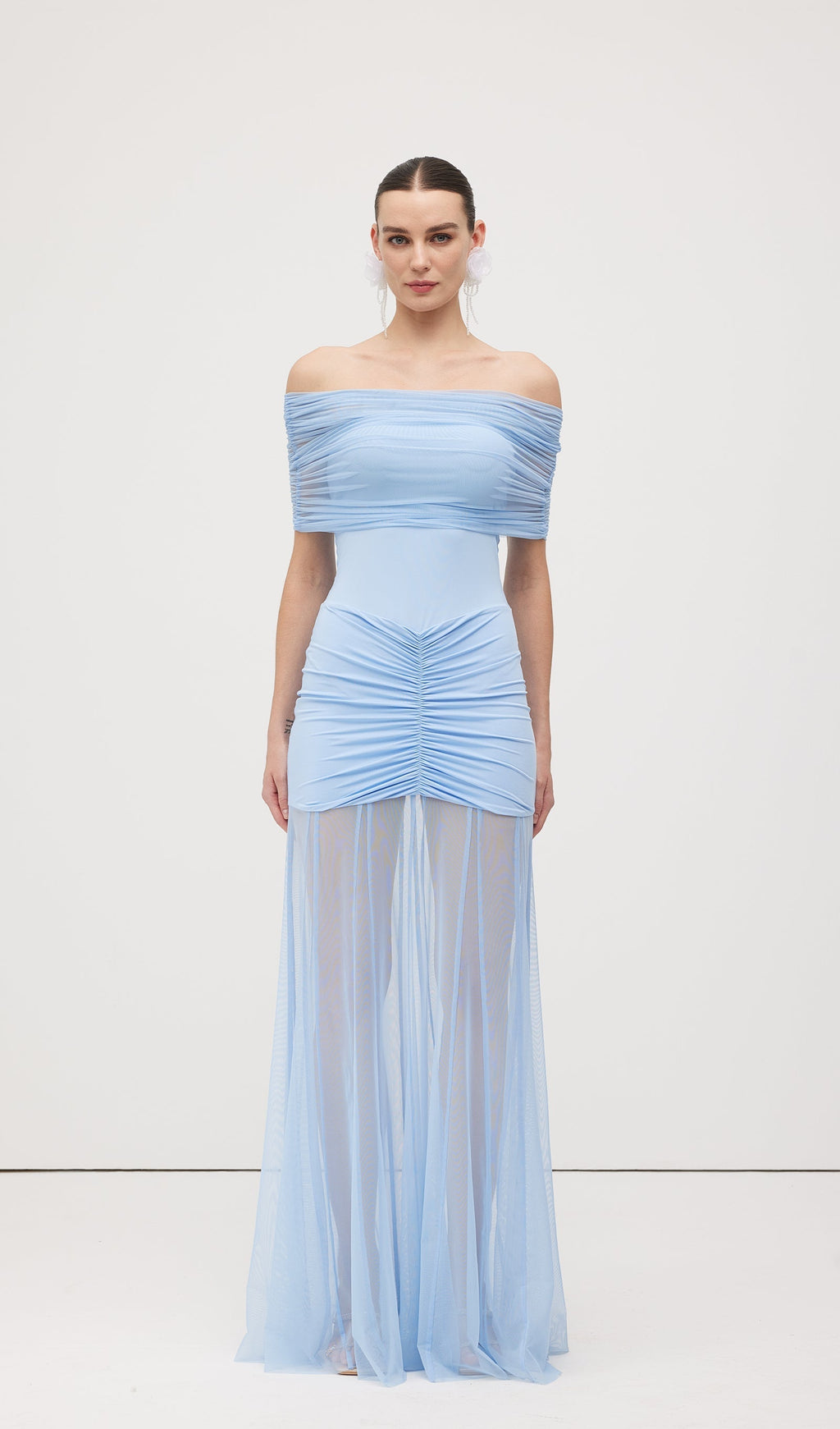 Slinky Omuz Açık Maksi Elbise