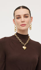 Kalp Şeklinde Metal Kolye