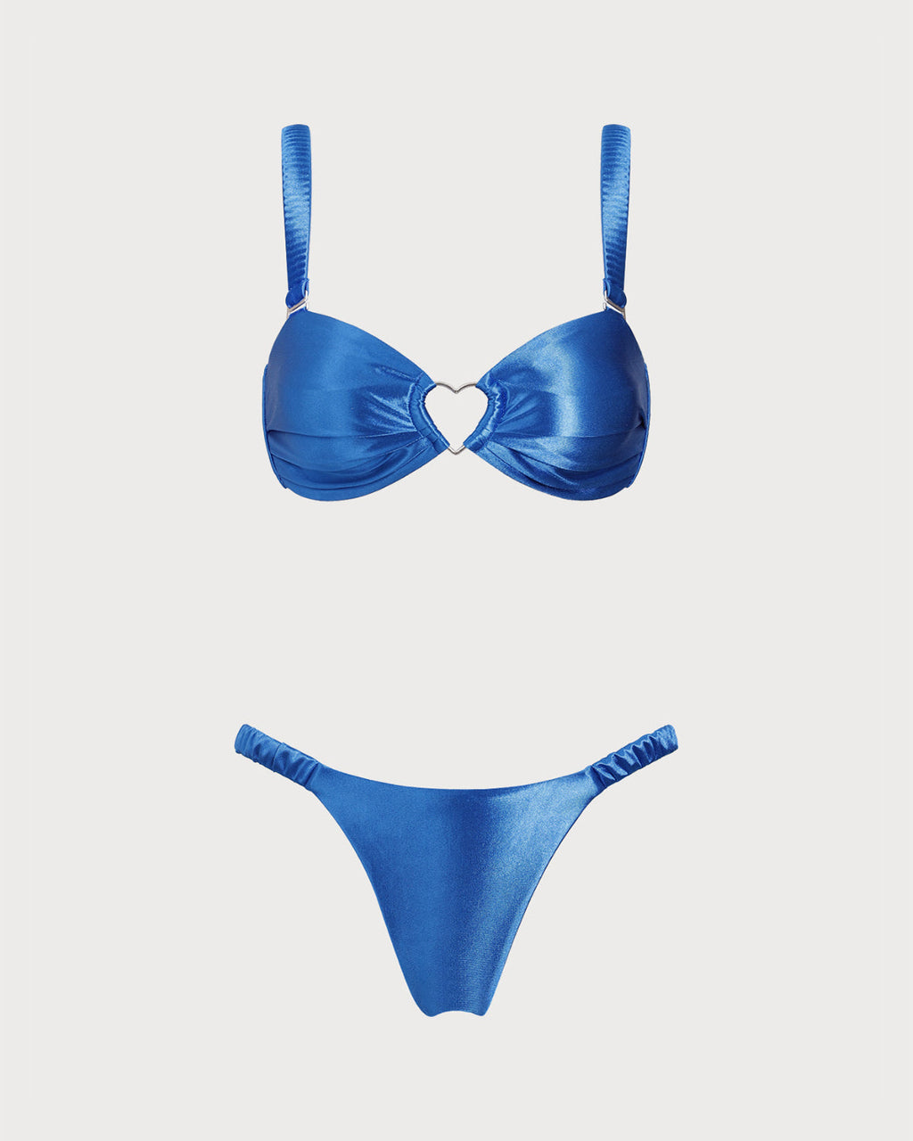 Mavi O-Ring Kesimli Bralette Bikini Seti