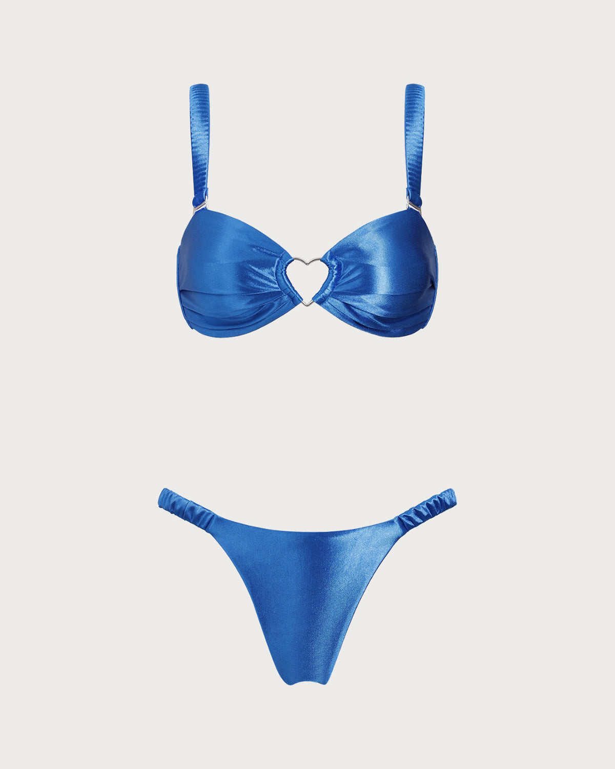Mavi O-Ring Kesimli Bralette Bikini Seti