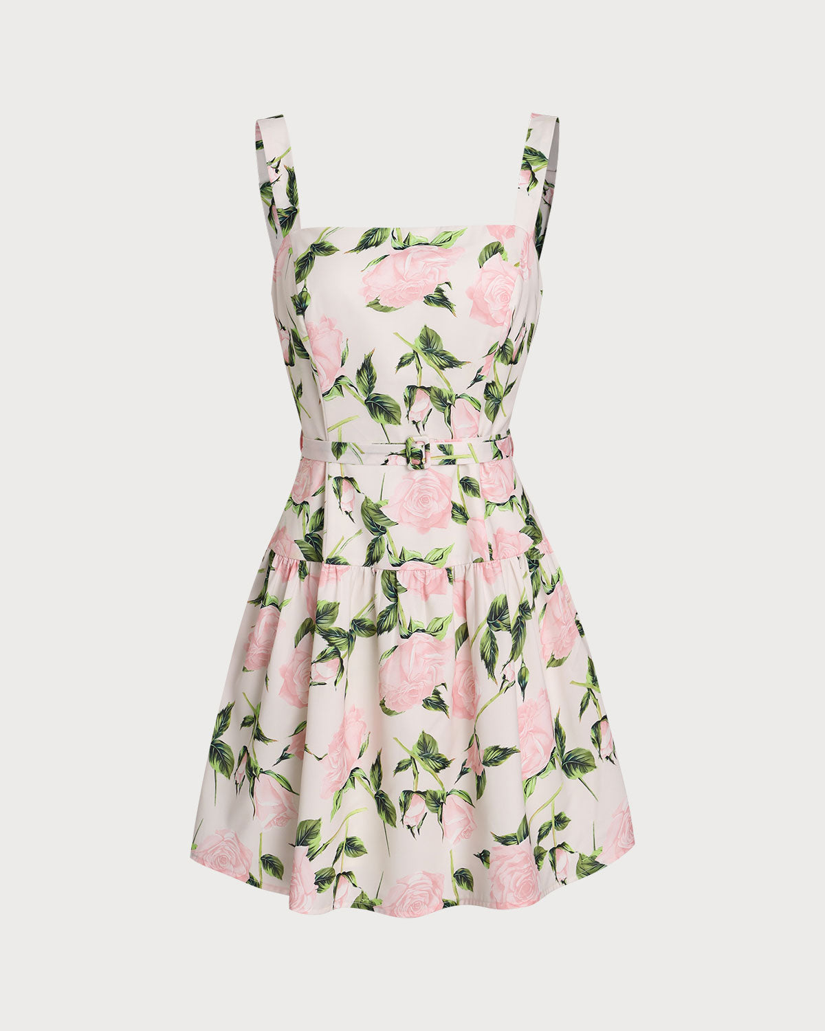 Pembe Çiçekli Dantelli Slip Mini Elbise