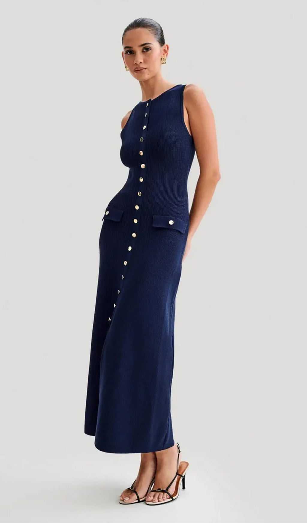 A Kesim Örme Midi Elbise