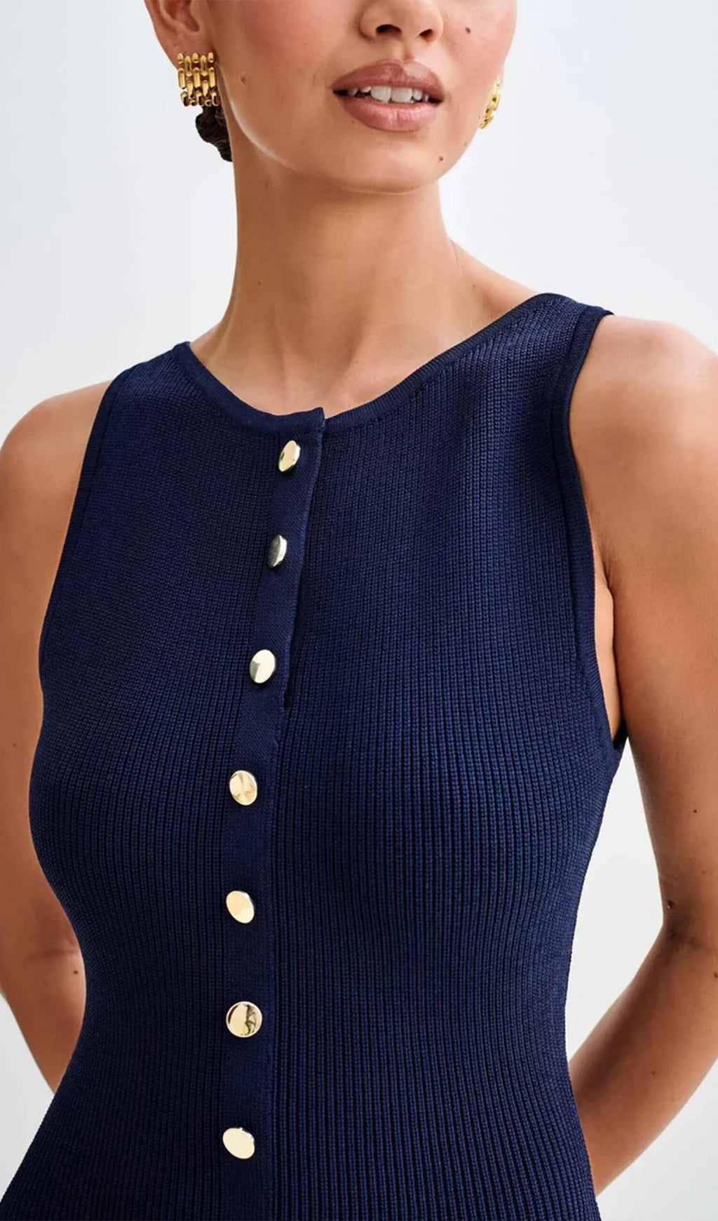 A Kesim Örme Midi Elbise