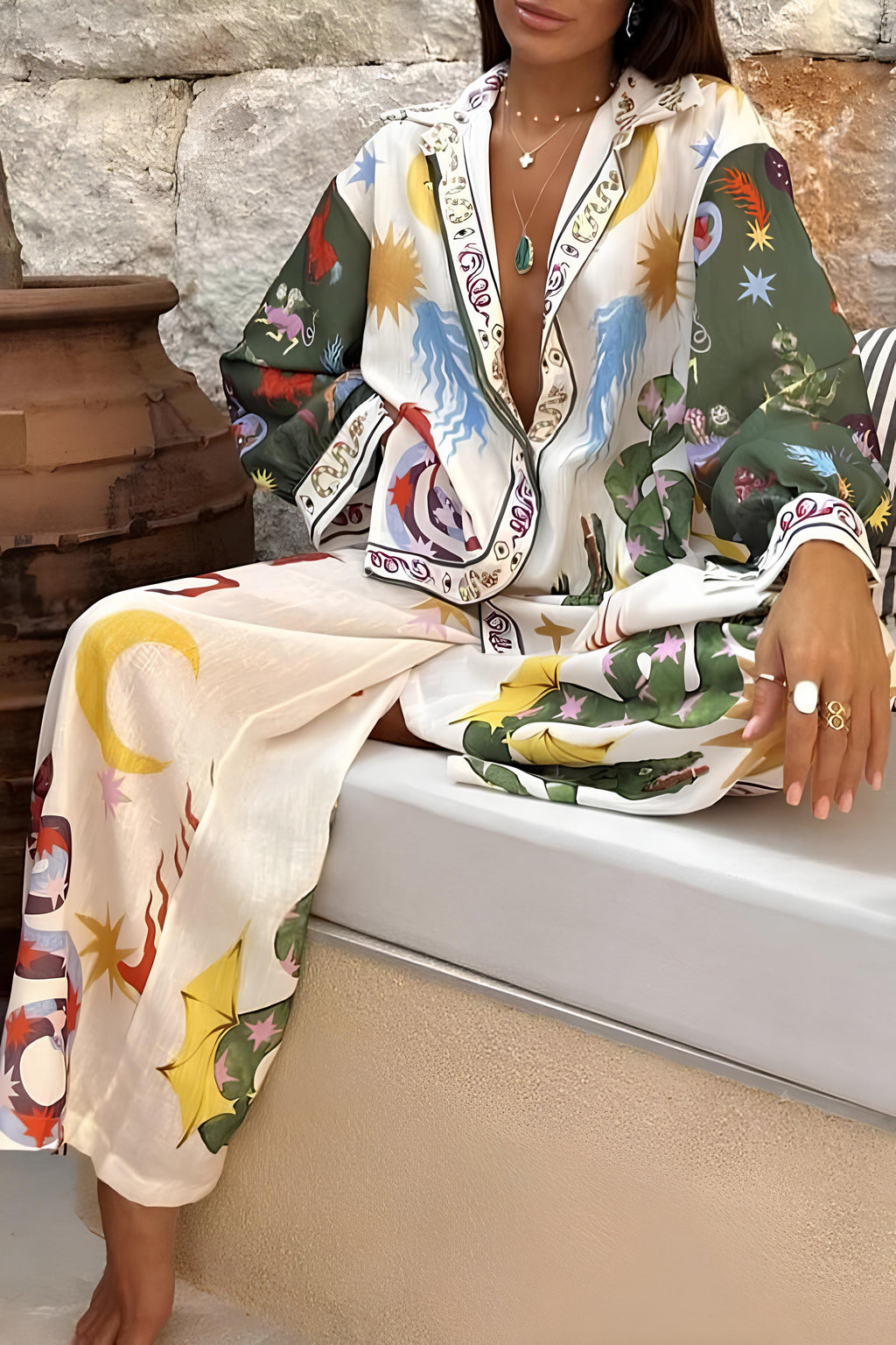 Gömlek ve Elastik Bel Pantolon Takım