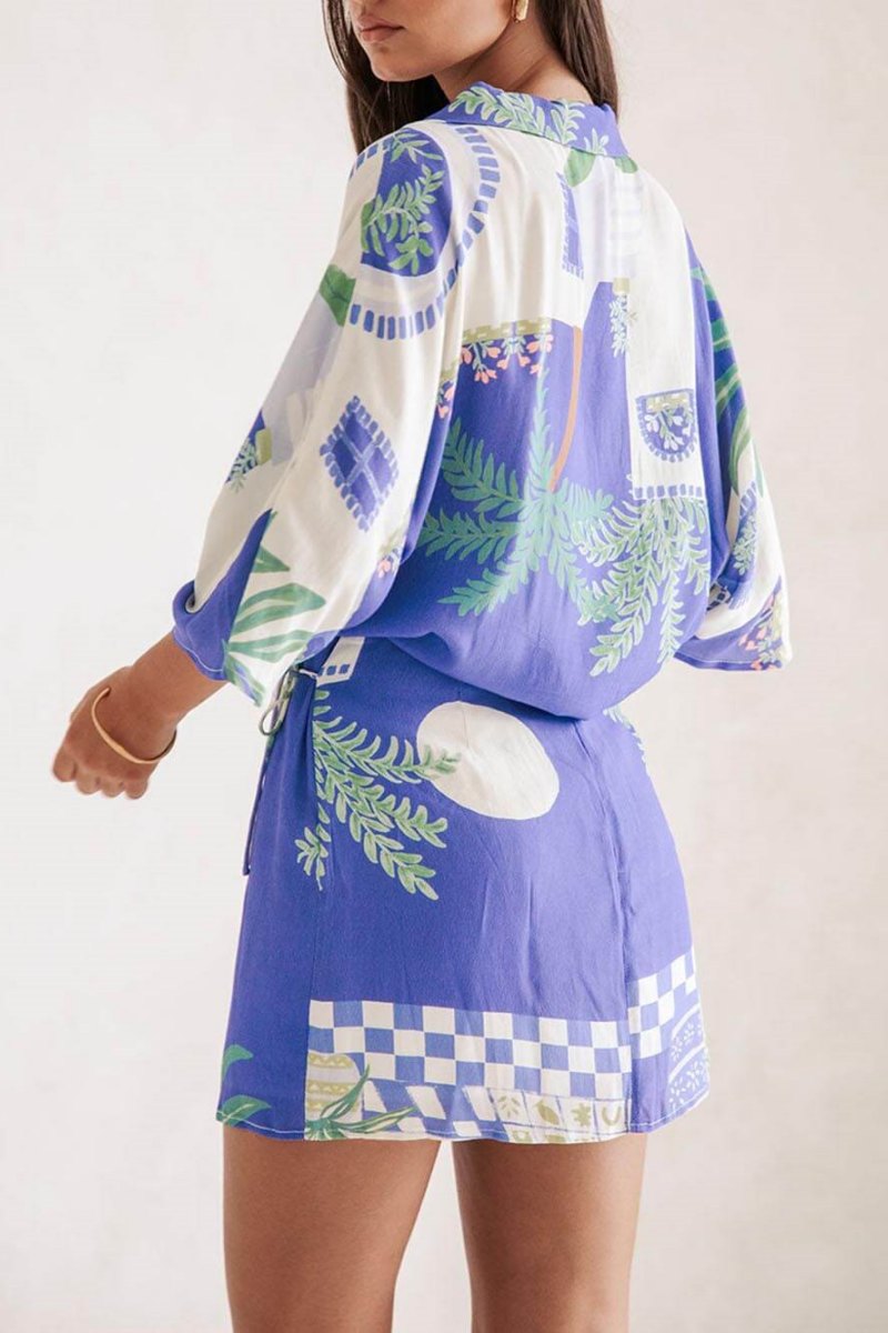 Bol Baskılı Gömlek Takım