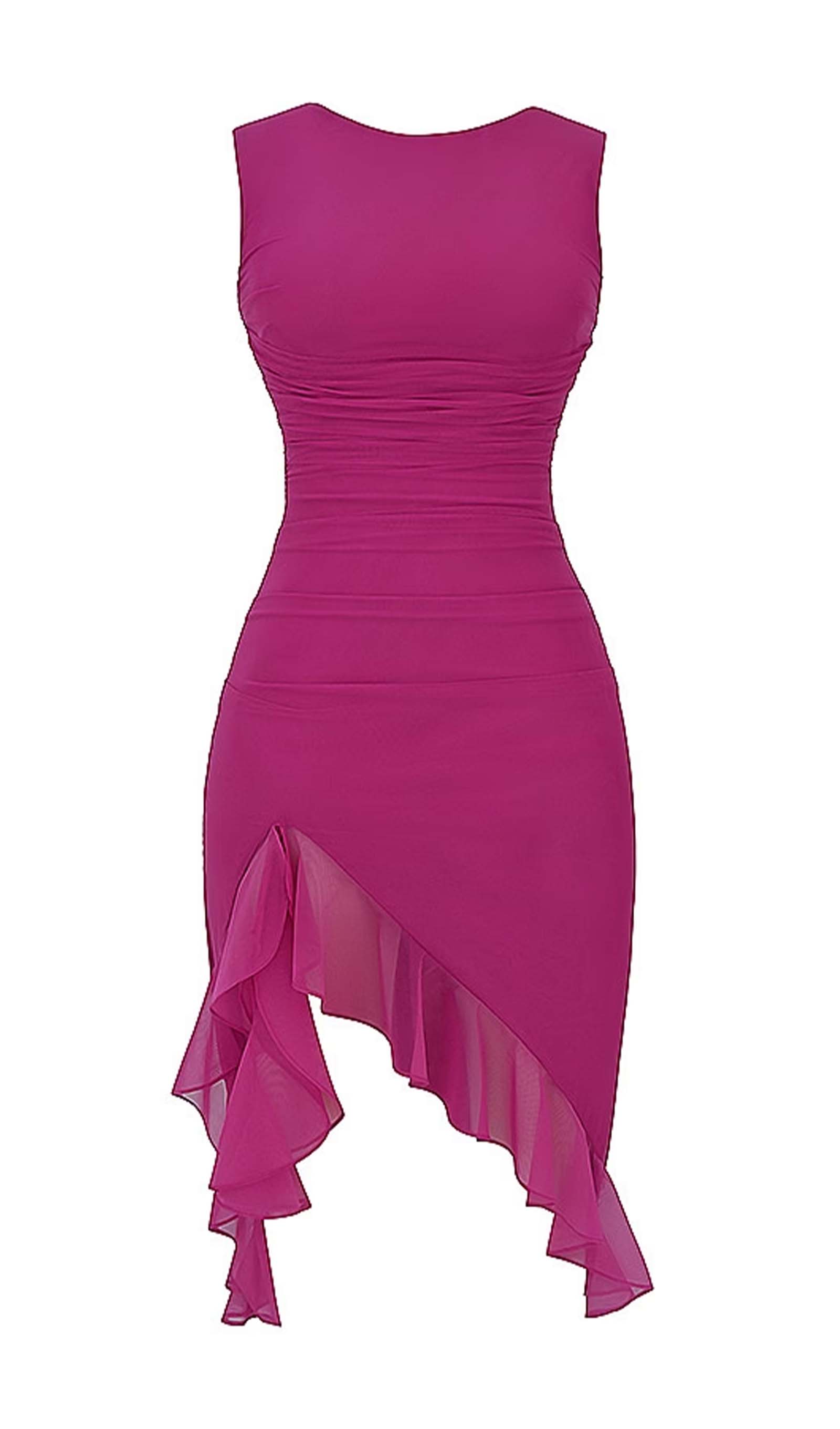 File Kolsuz Volanlı Midi Elbise