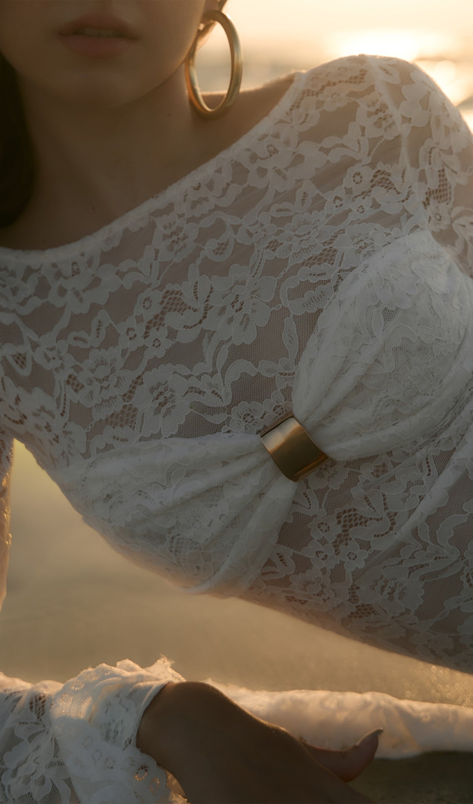 Dantel Drapeli Yaka Mini Elbise