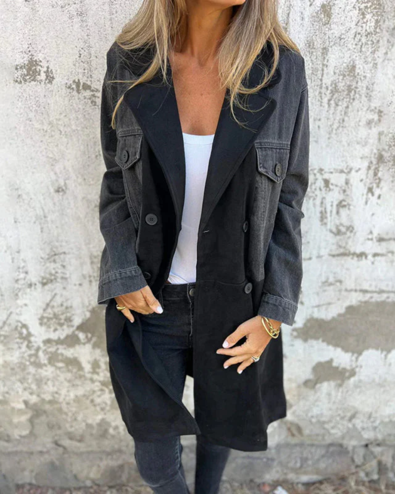 Marites - Denim ve kamel palto.