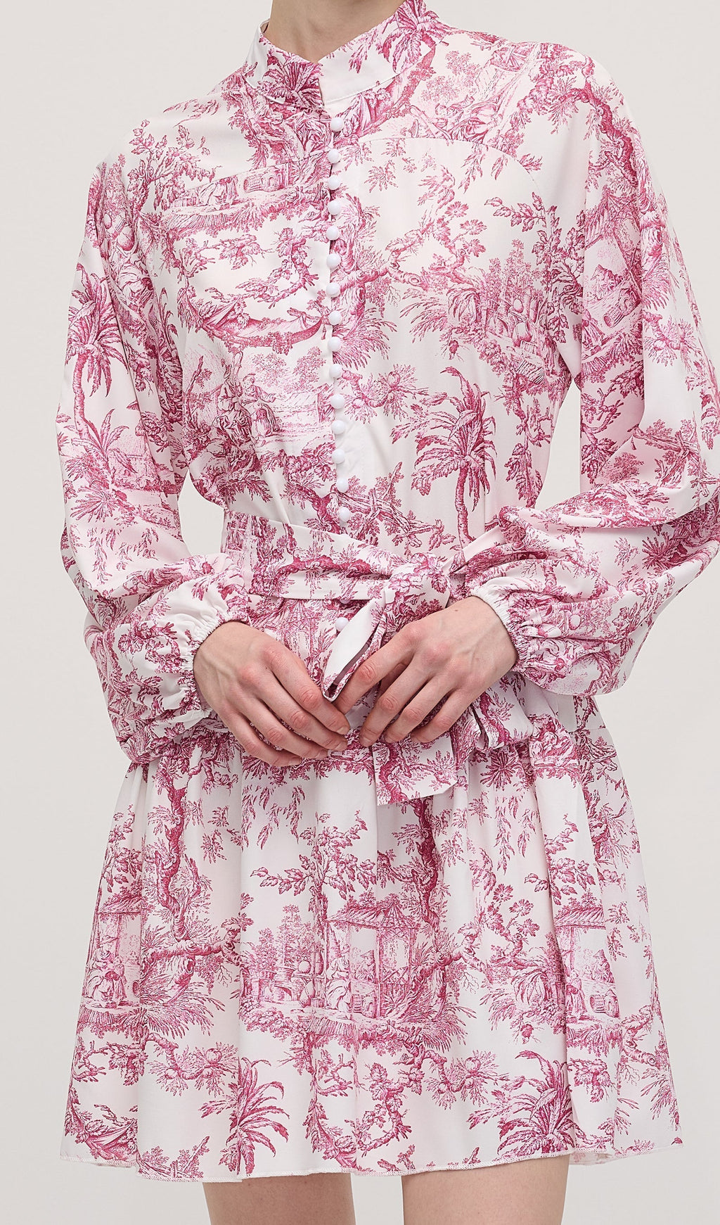 Çiçekli Volanlı Katlı Mini Elbise