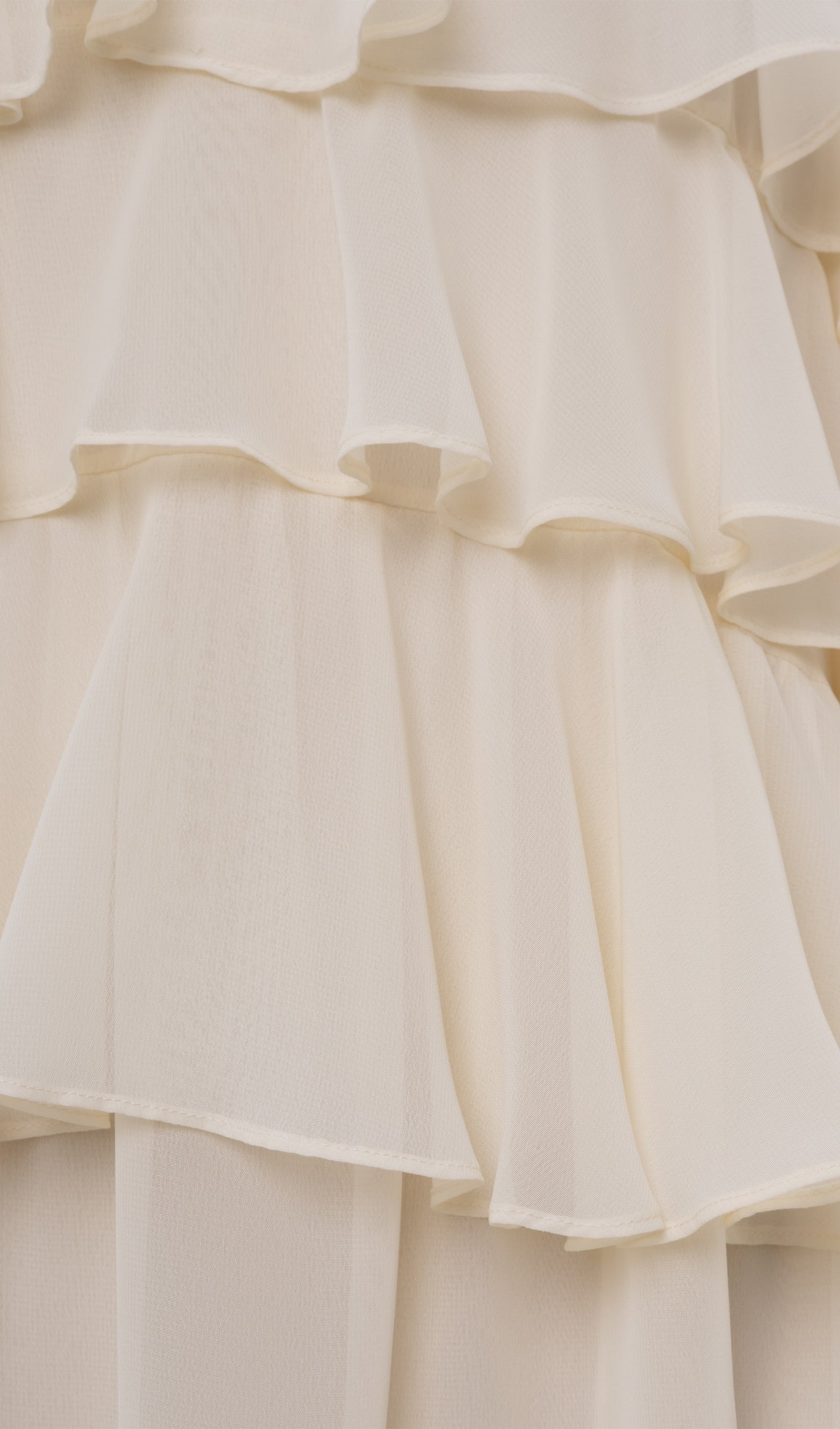 Volanlı Düz Uzun Elbise