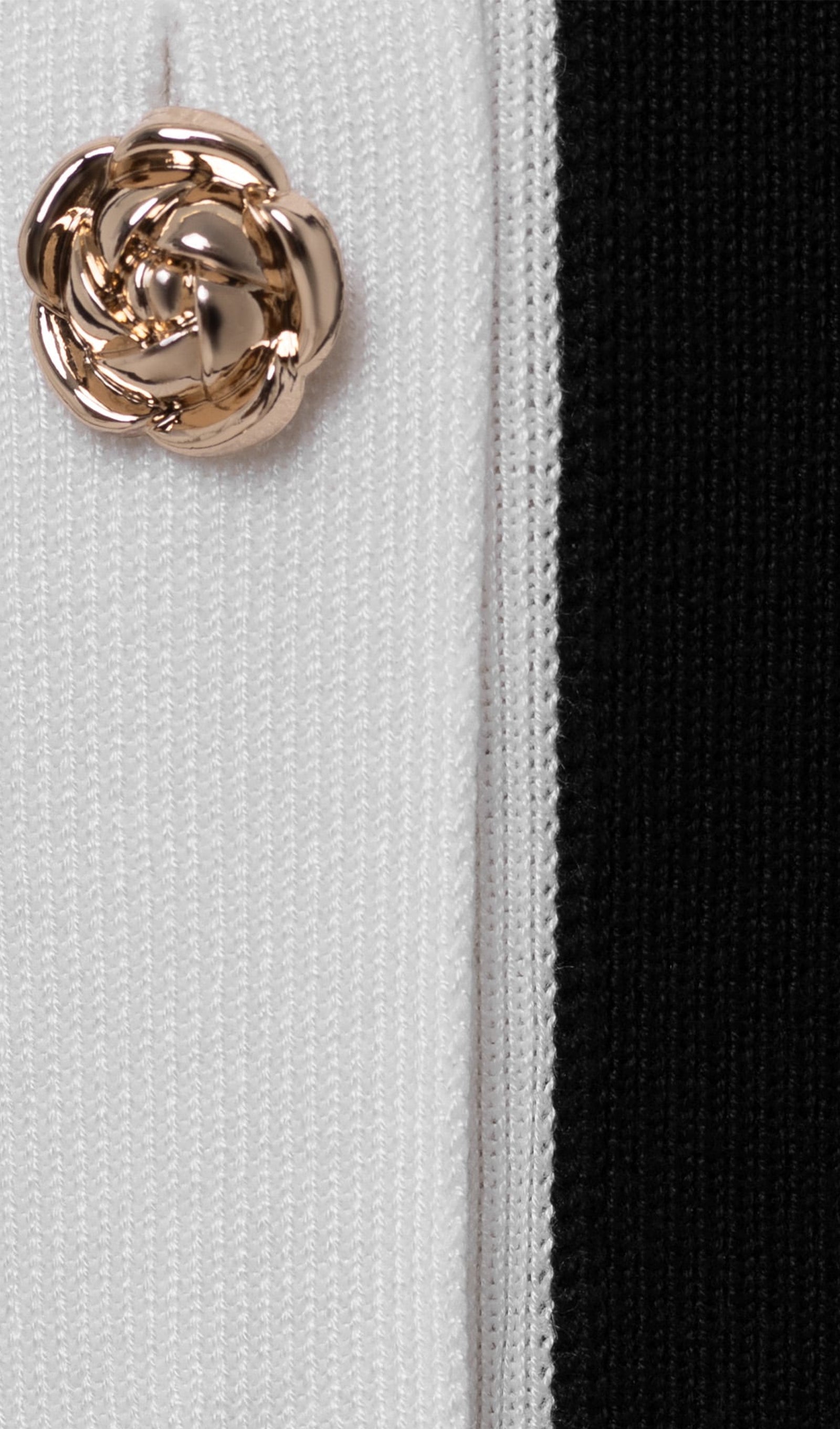 Örme Kontrast Manşetli Uzun Elbise