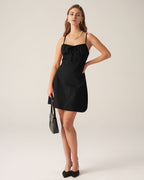 Siyah Slip Mini Elbise