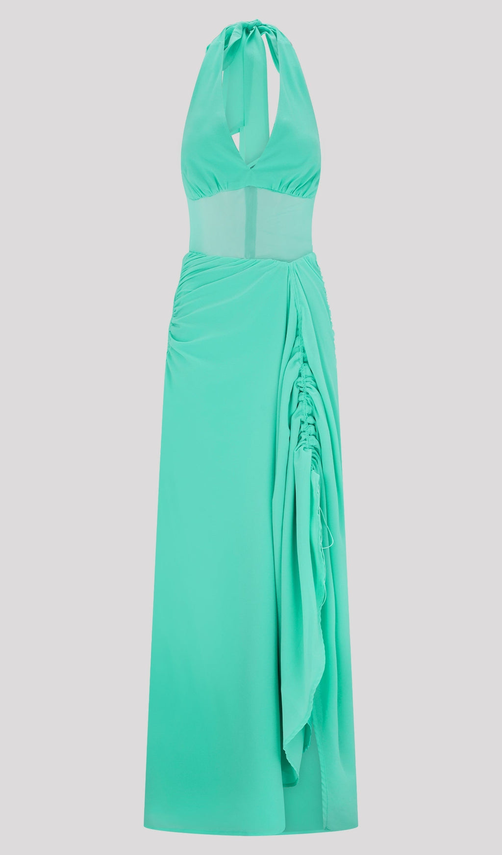 Lagoon Şifon Ve File Uzun Elbise