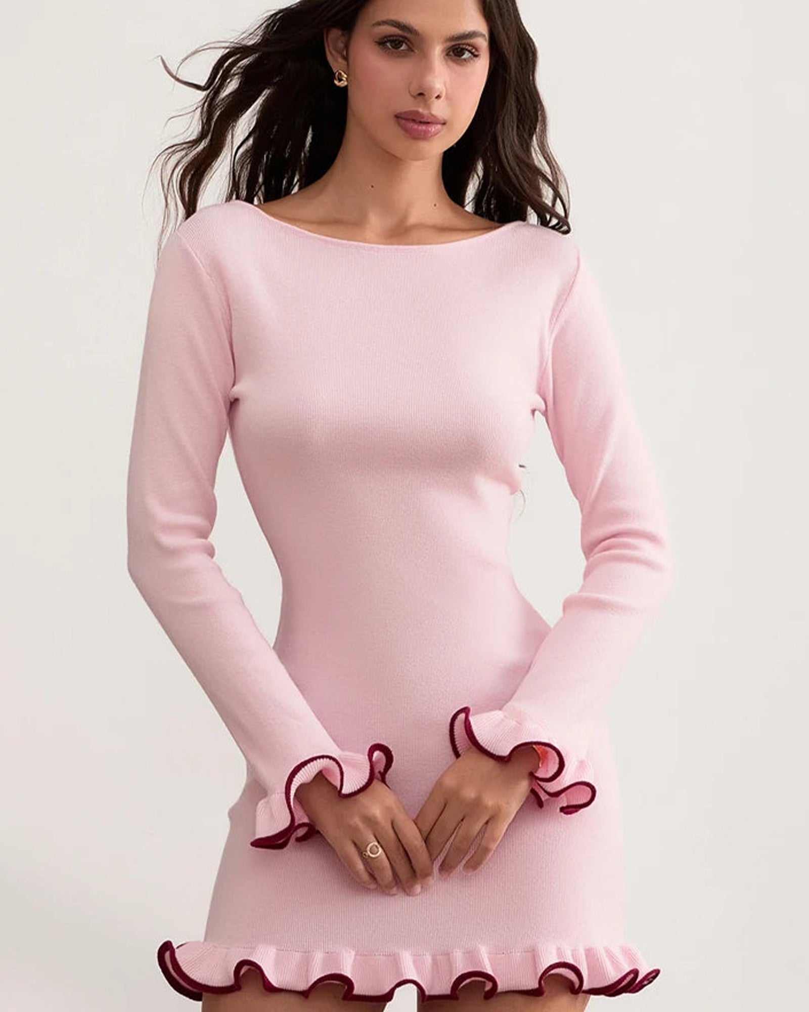 Volanlı Mini Elbise