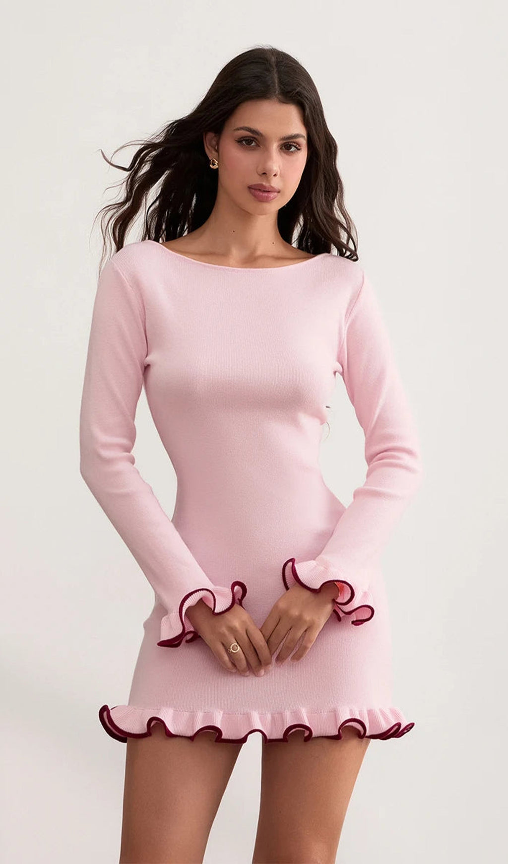 Volanlı Mini Elbise