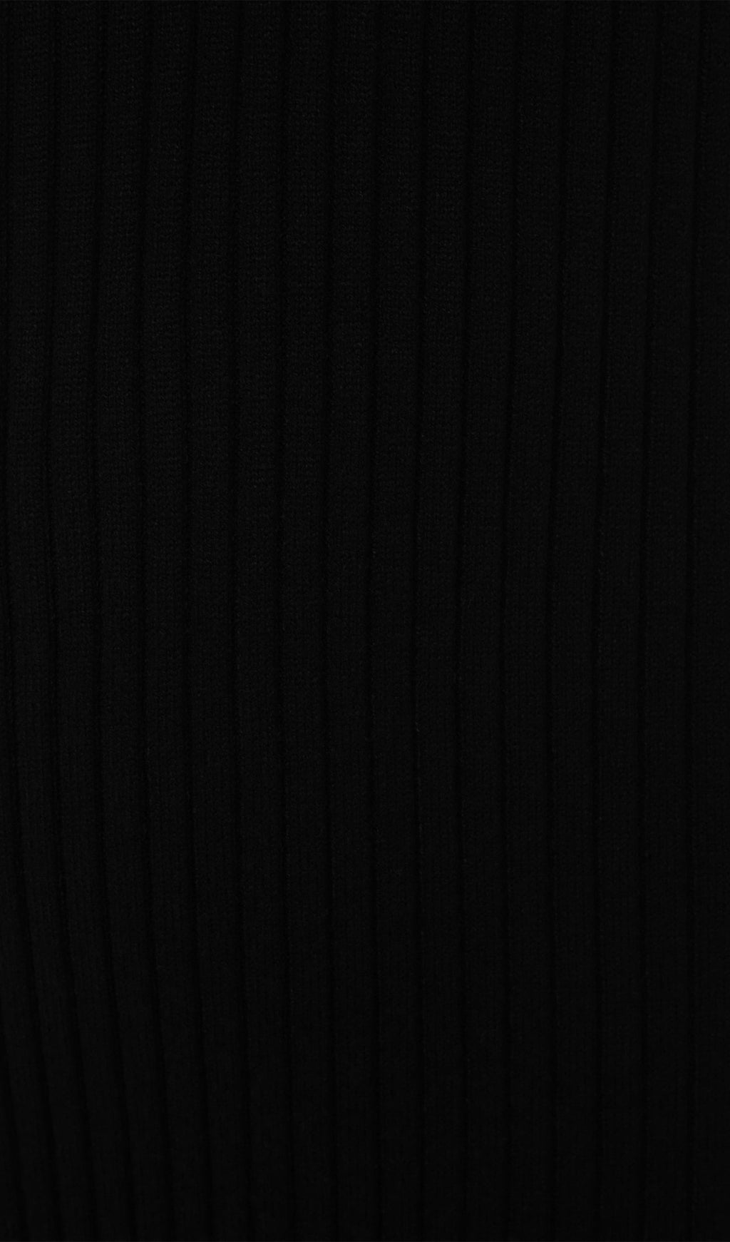 Örme Volanlı Midi Elbise - Siyah