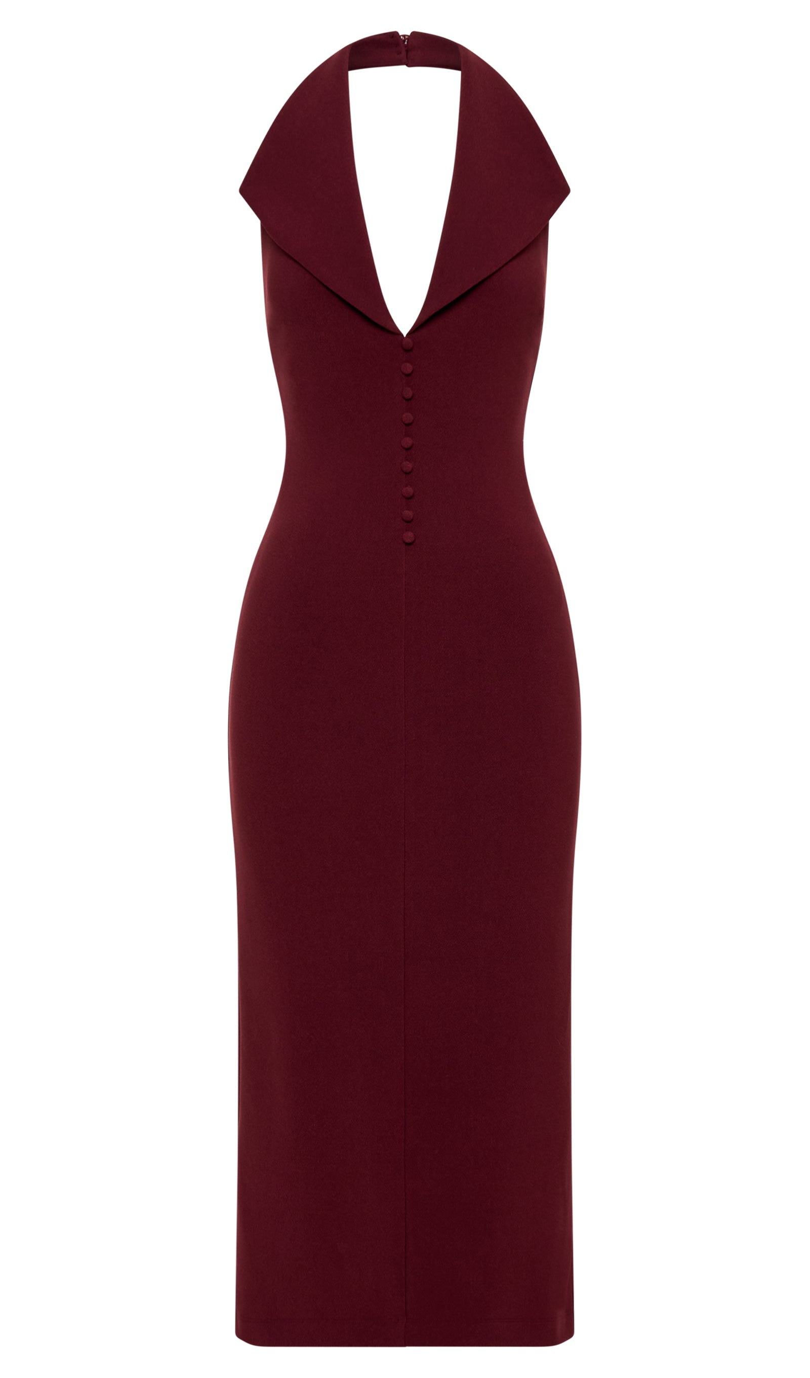 Krep Askılı Midi Elbise