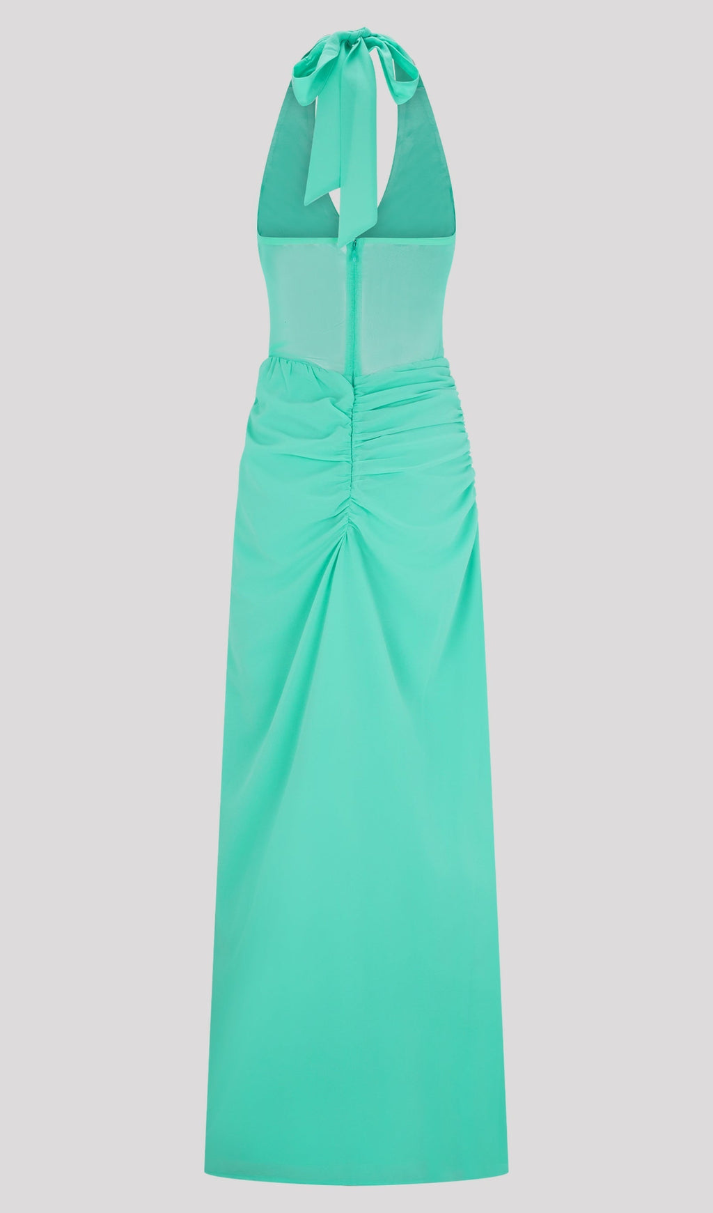 Lagoon Şifon Ve File Uzun Elbise