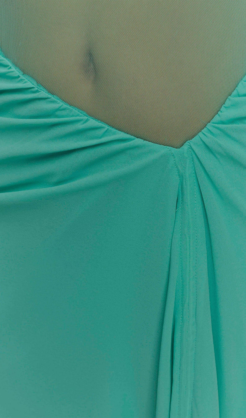 Lagoon Şifon Ve File Uzun Elbise