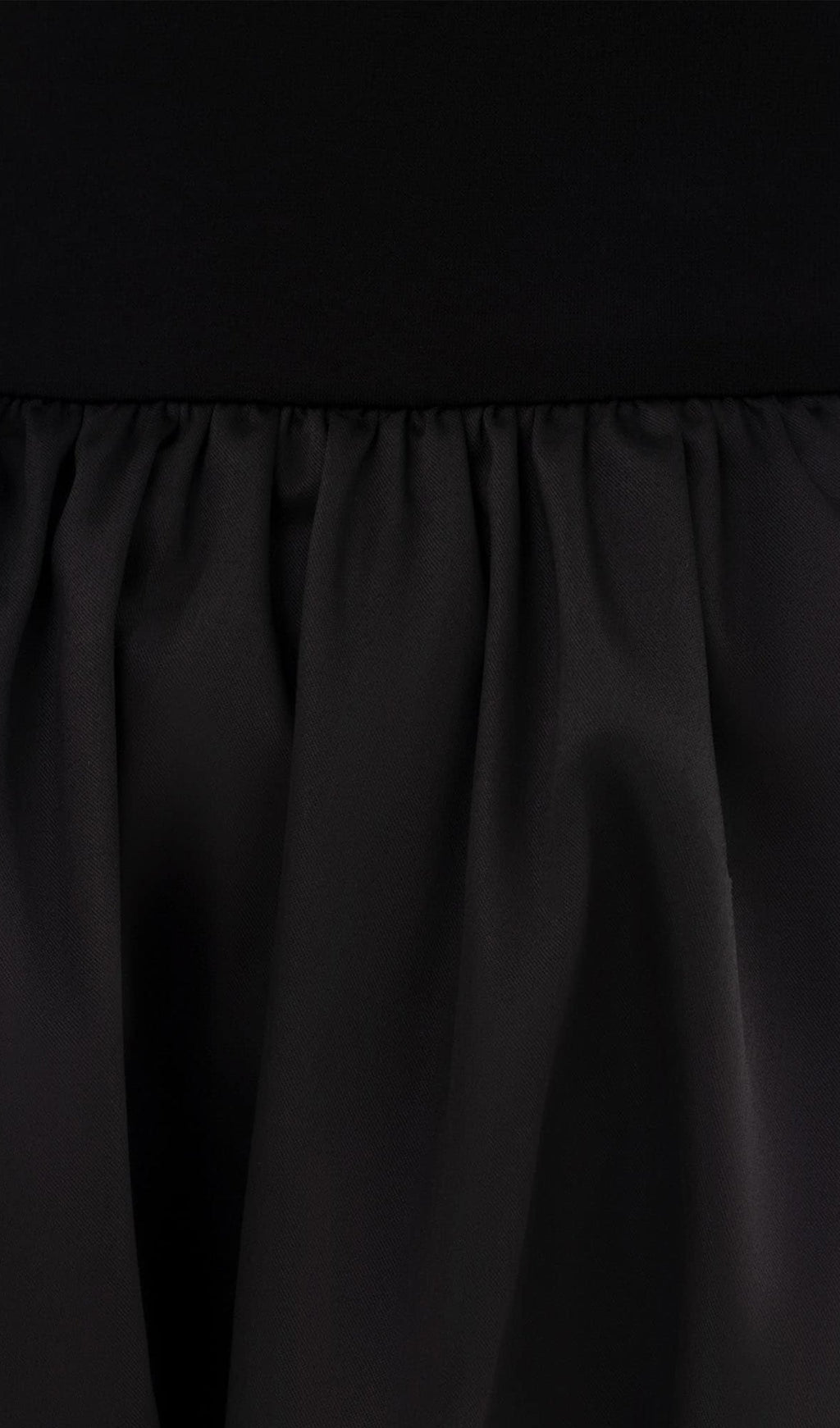 Açık Omuzlu Balon Mini Elbise-Siyah