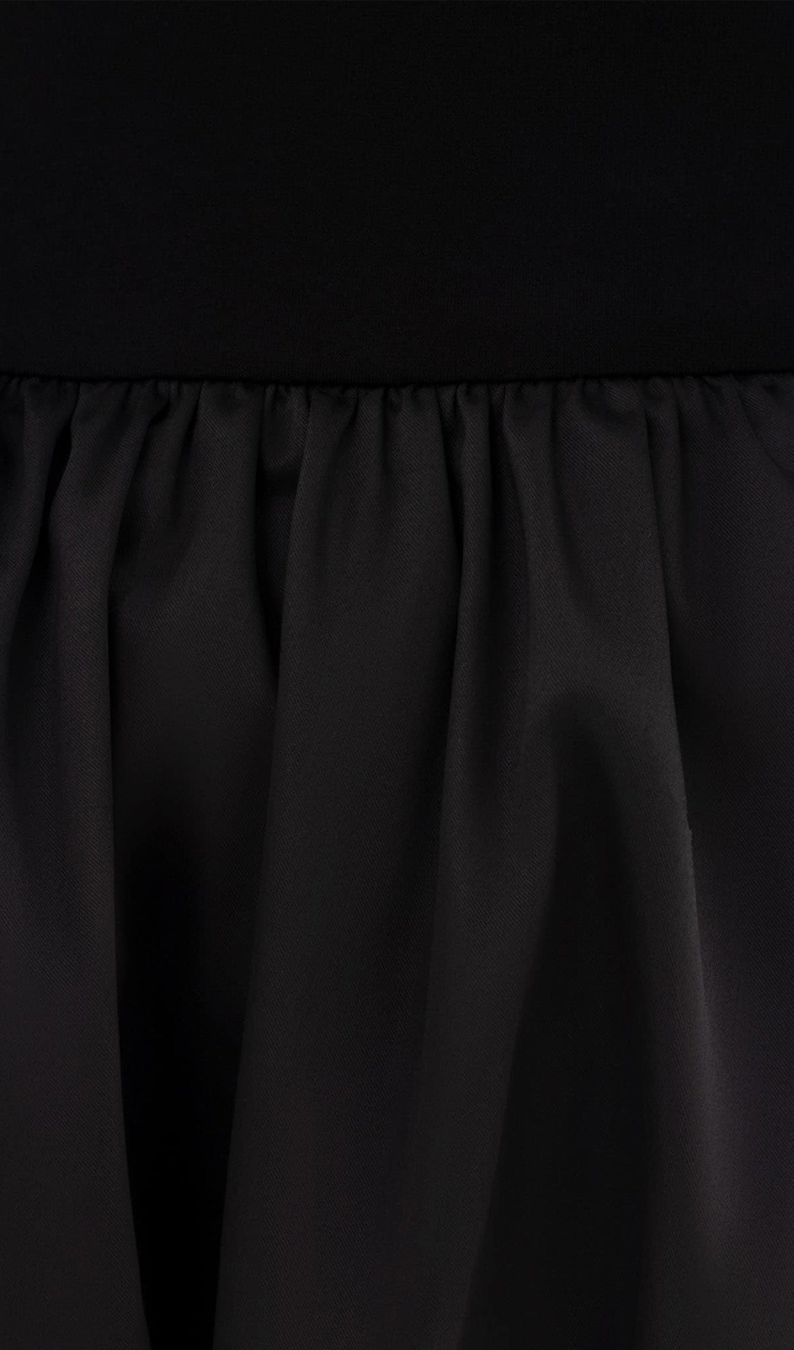 Açık Omuzlu Balon Mini Elbise-Siyah